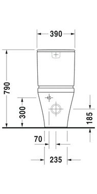 Duravit Bidet Stand-WC-Kombination DURASTYLE ti. 37x70cm Ab Vario HygieneGlaze weiß