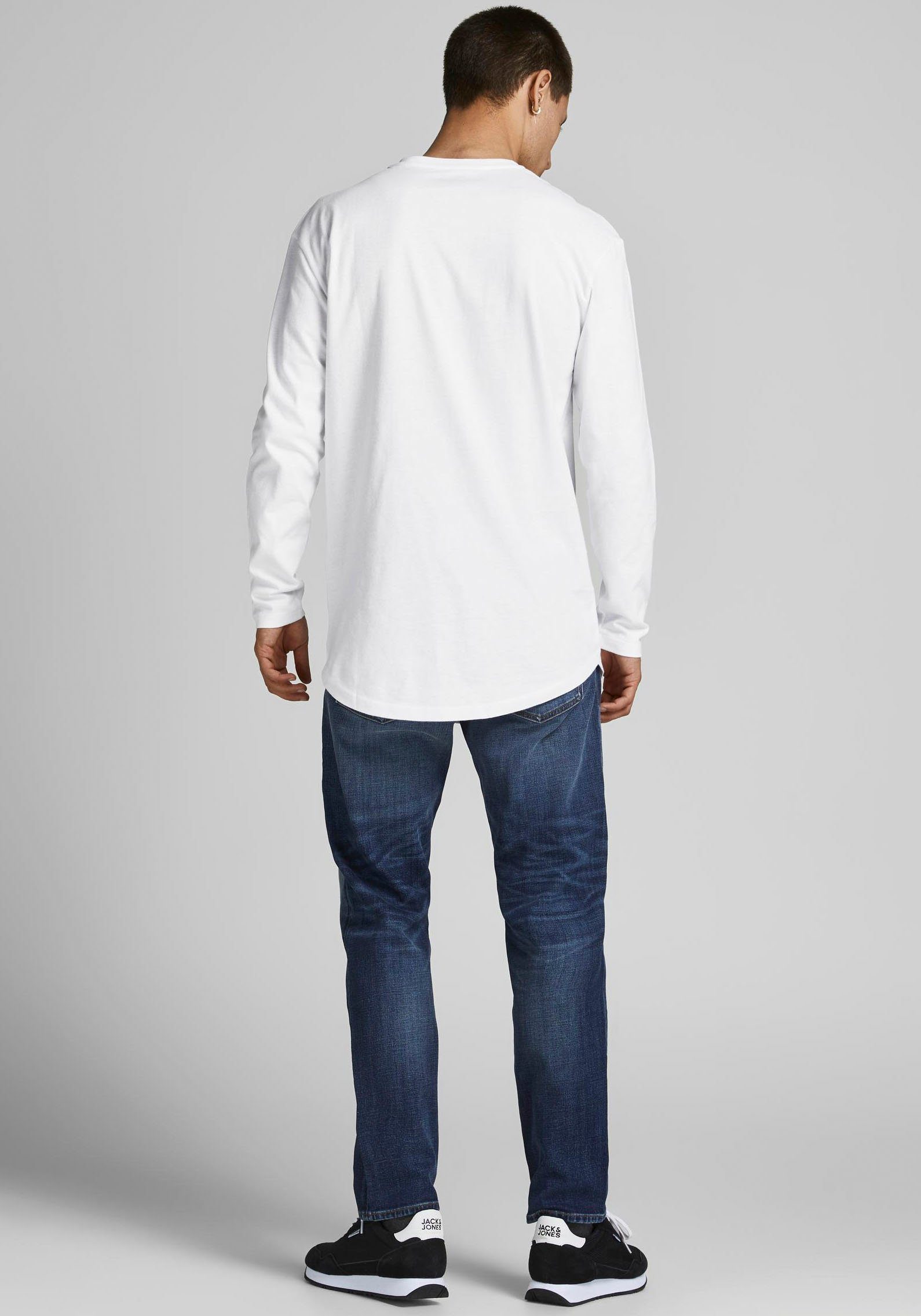 Jack & Jones Langarmshirt weiß TEE NOA