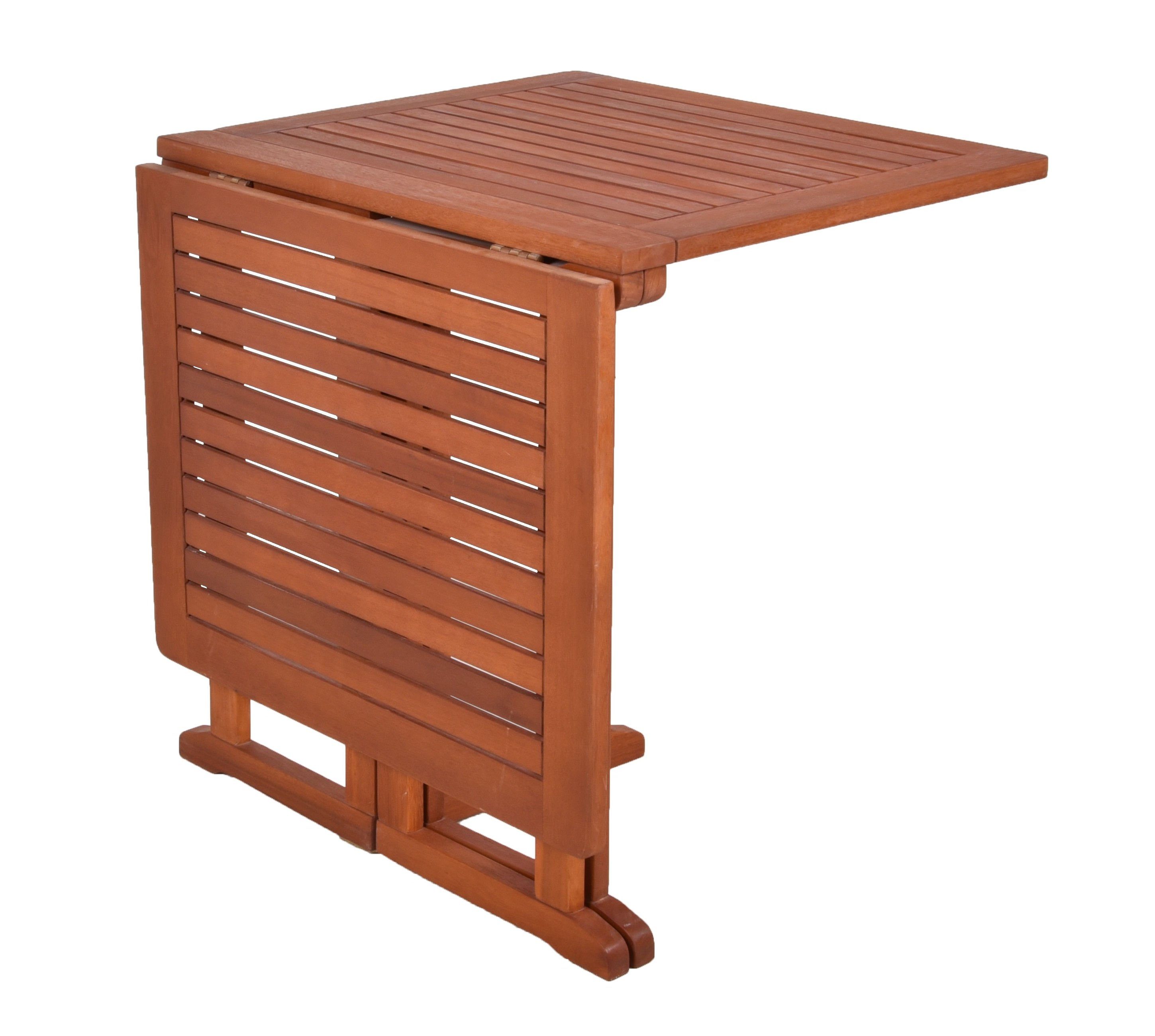 Spetebo Gartentisch Balkontisch BALTIMORE aus Eukalyptus Holz klappbar,  Outdoor Esstisch aus FSC Massivholz geölt
