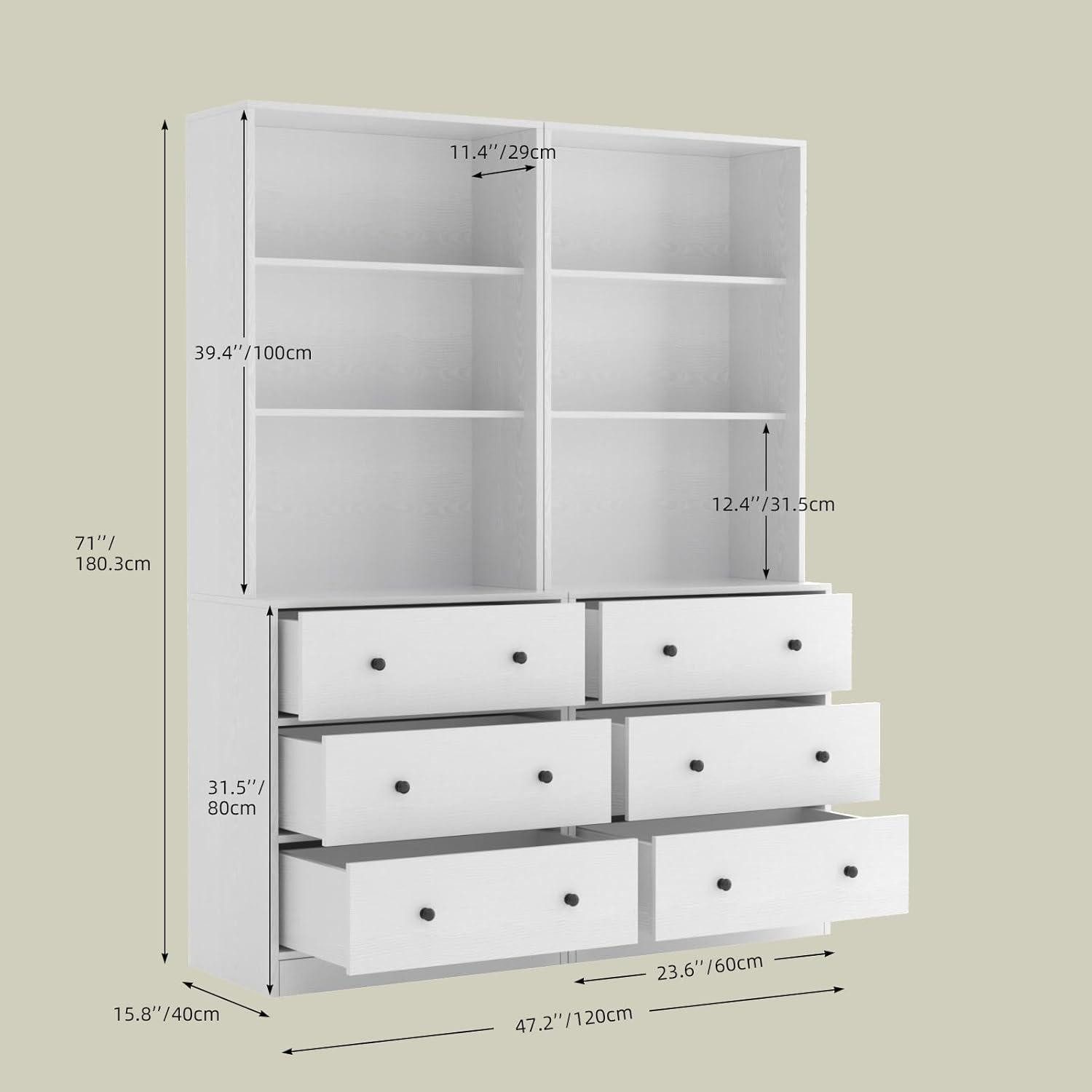 LuxusKollektion Glasvitrine Vitrinenschrank Glastüren 180cm 5stöckig Weiß 2