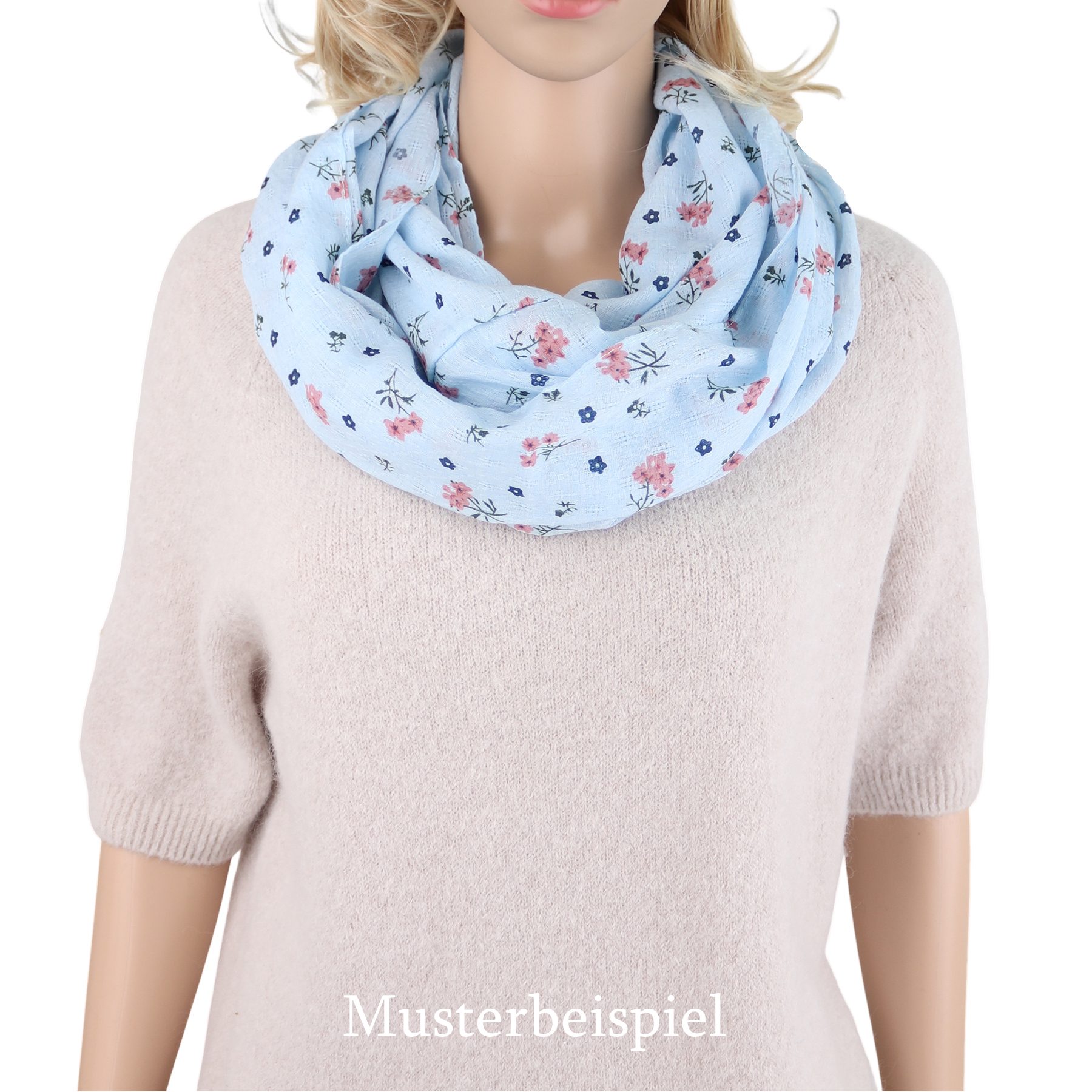MIRROSI Loop Damen Schal mit Blumen-Muster Weich aus 100% Baumwolle, (ca. 1 günstig online kaufen