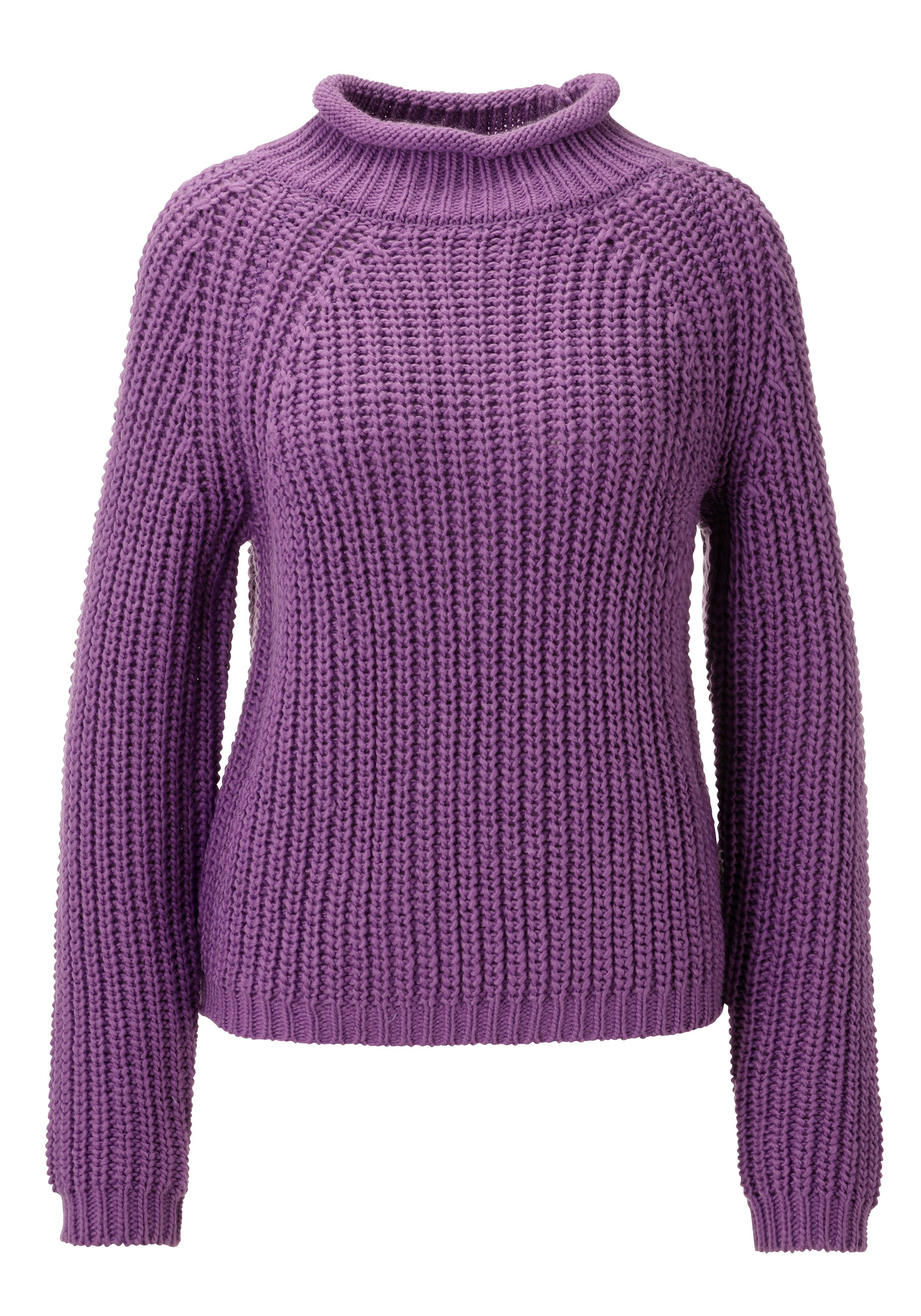 Aniston CASUAL Strickpullover mit Rollkante am Stehkragen – Bild 5 von 5