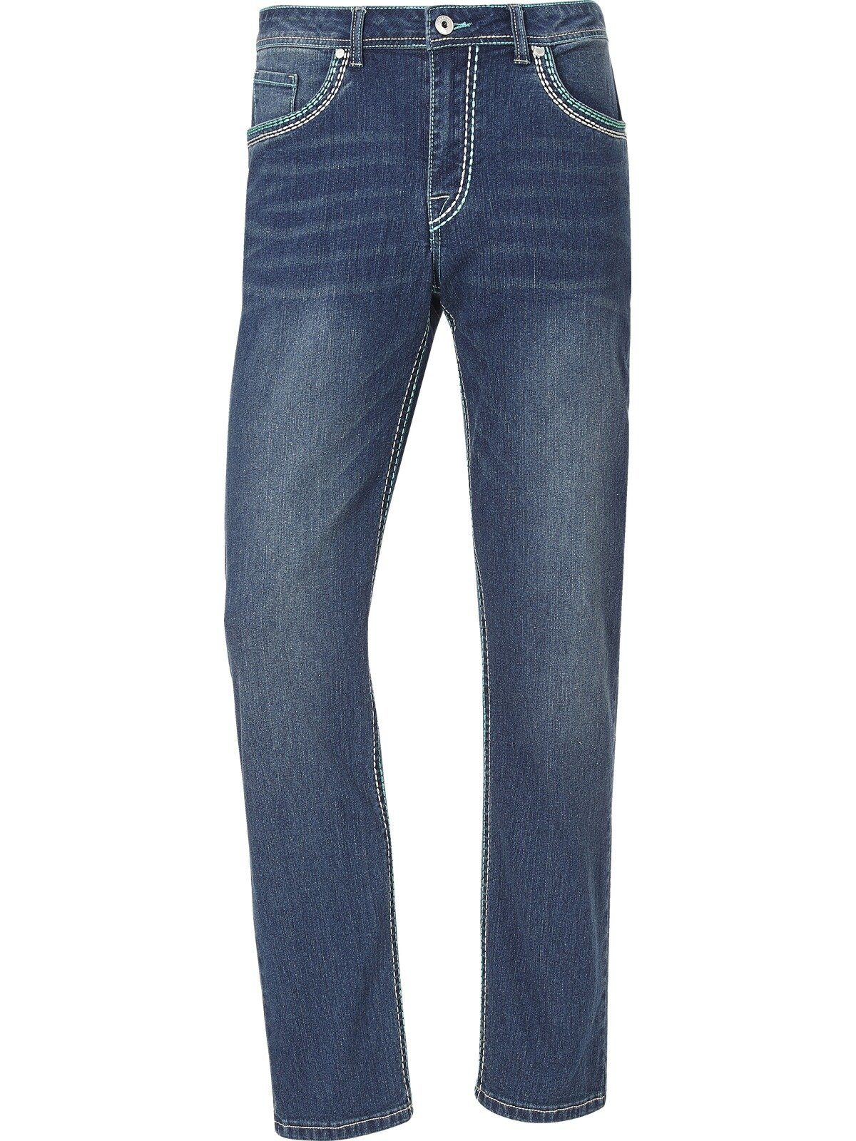 Jan Vanderstorm 5-Pocket-Jeans MORTEN mit farbigen Steppnähten