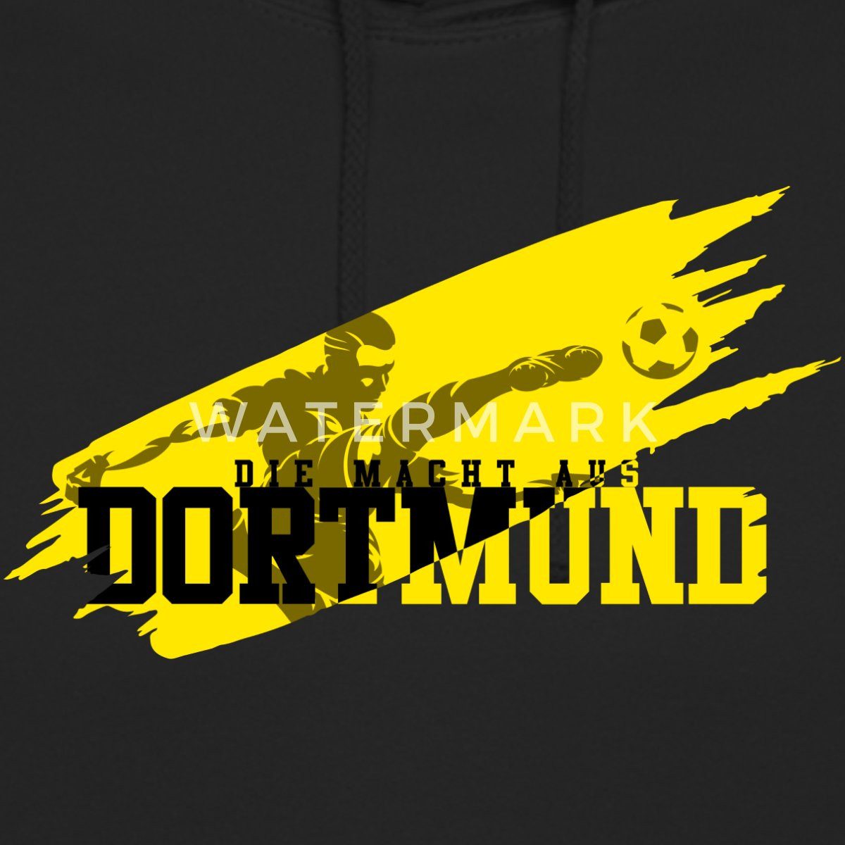 Spreadshirt Hoodie Die Macht Aus Dortmund Schwarz-Gelb Fußball Fan Unisex Hoodie (1-tlg)