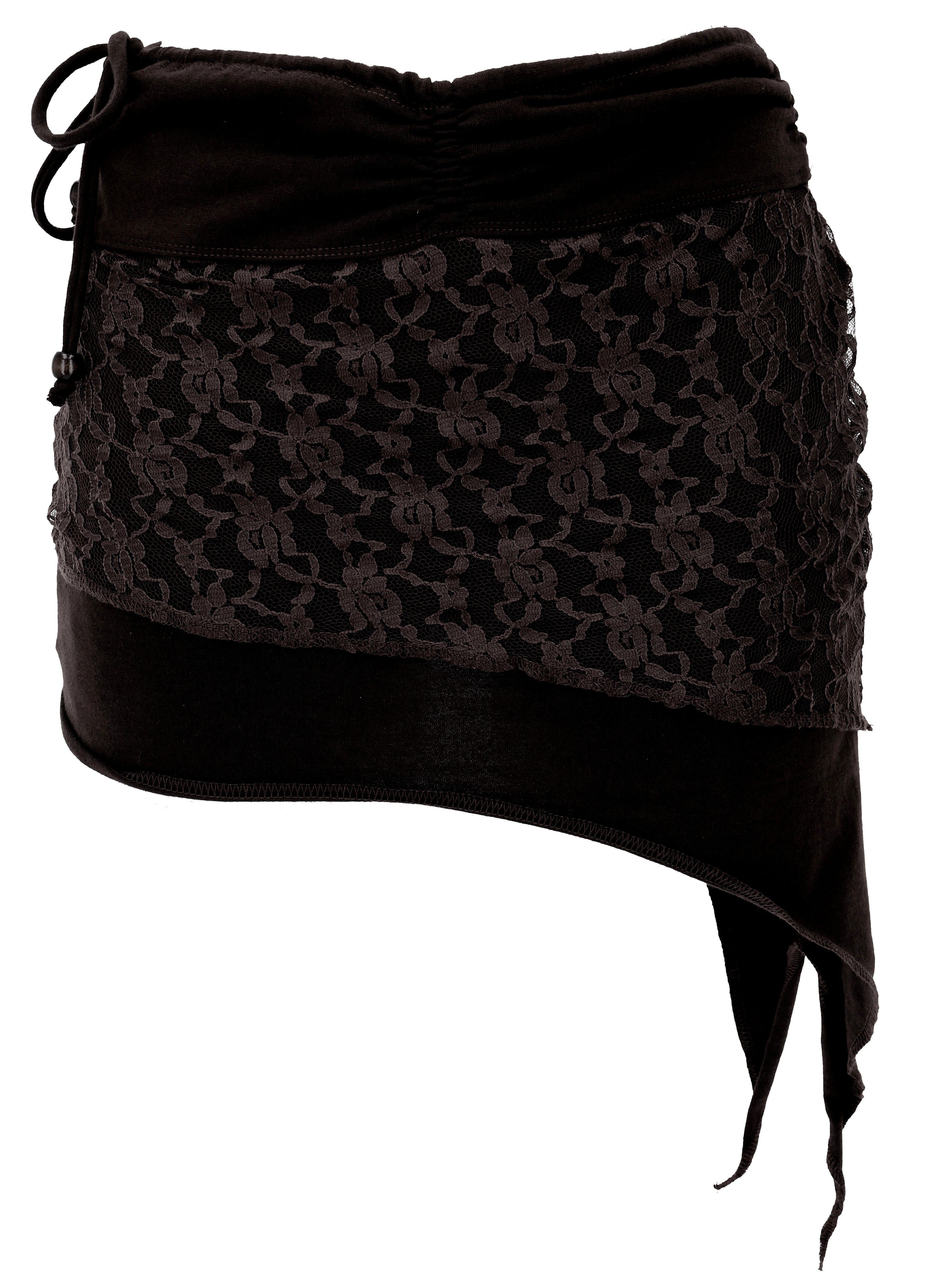 Guru-Shop Minirock Pixi Zipfelrock, Goa Top, Minirock, Elfenrock.. alternative Bekleidung