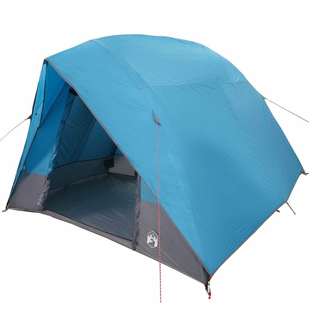 Tunnelzelt Campingzelt mit Dach mit Speicher Blau 275 x 230 x 140 cm Taft