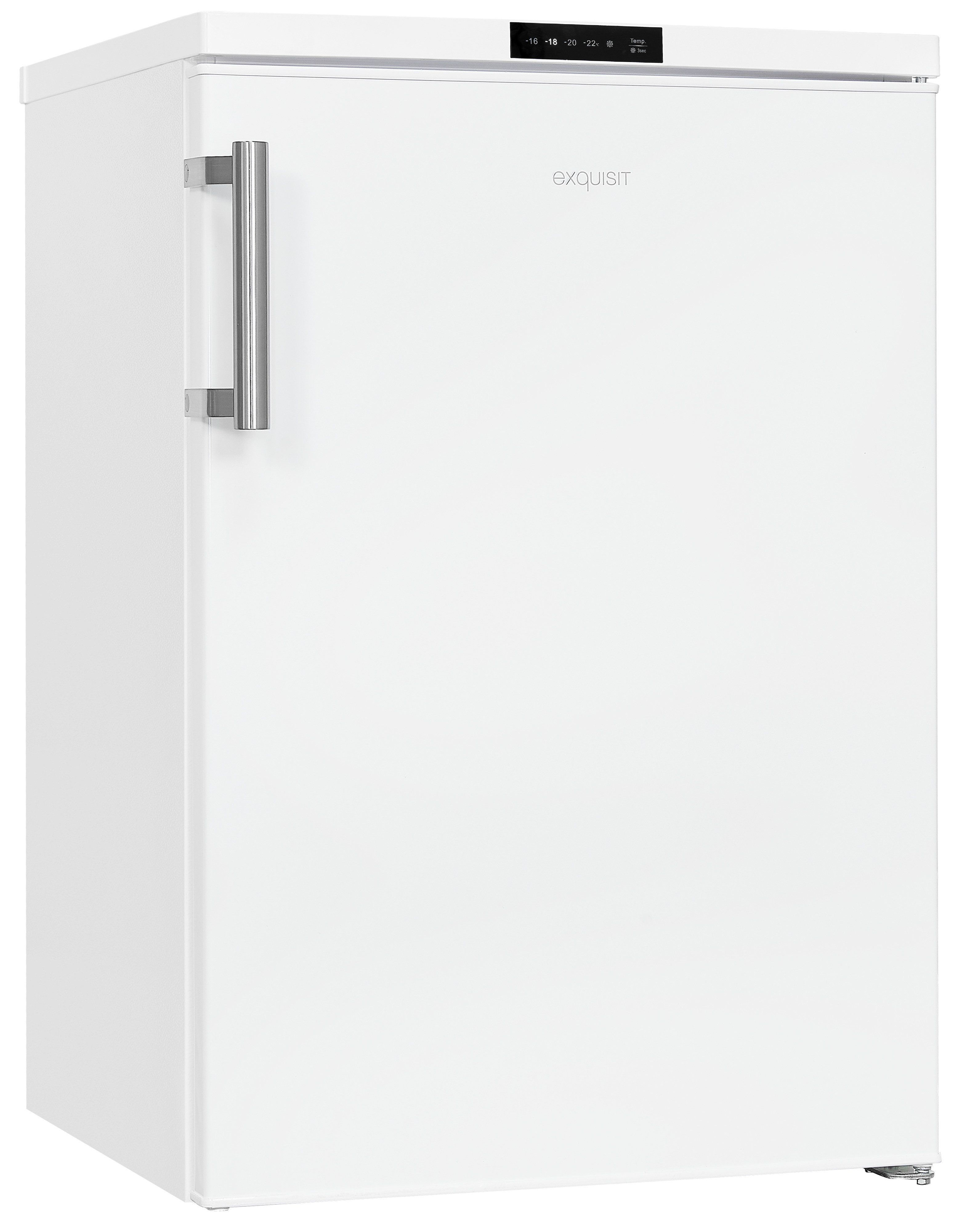 exquisit Gefrierschrank GS81-HE-010D weiss, 85 cm hoch, 56 cm breit, 4*-Gefrierschrank mit praktischem Griff – leicht & bequem zu öffnen