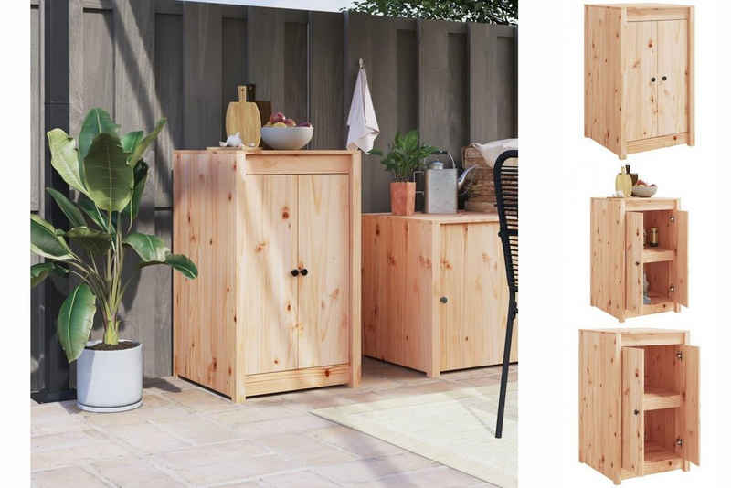 vidaXL Garten-Geräteschrank Outdoor-Küchenschrank Massivholz Kiefer Gartenschrank Terrasse
