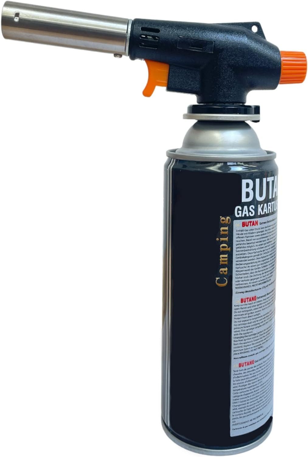 Greenpoint Flambierbrenner Gasbrenner - Flambierbrenner - Küchenbrenner - Creme Brulee Brenner, (mit 1-2-4 Gaskartuchen(227g), kompatibel mit Allen 227g Gaskartuschen mit Bajonettverschluss