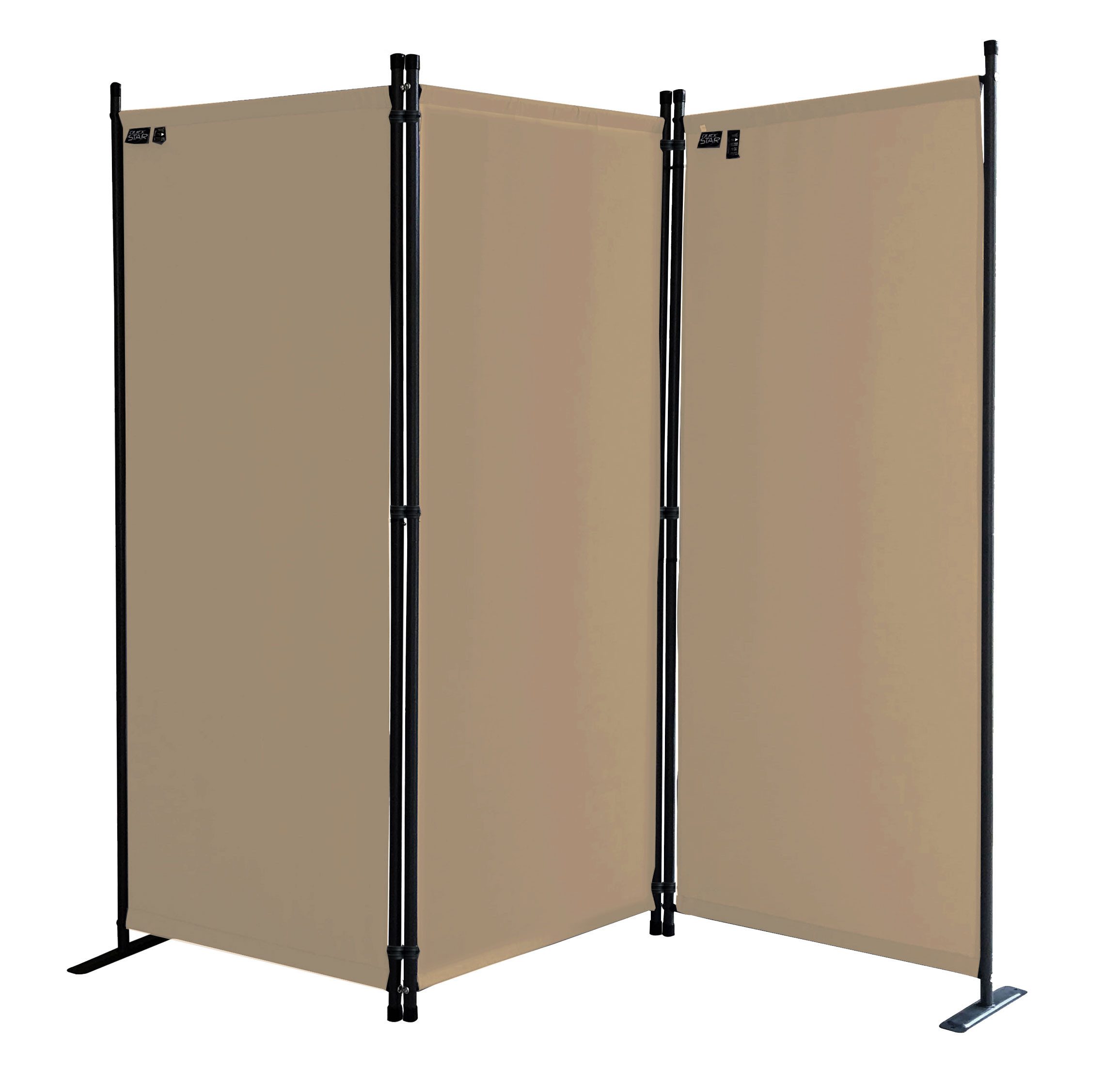 Quick Star Paravent Paravent 3tlg. 170x165cm Sand günstig online kaufen