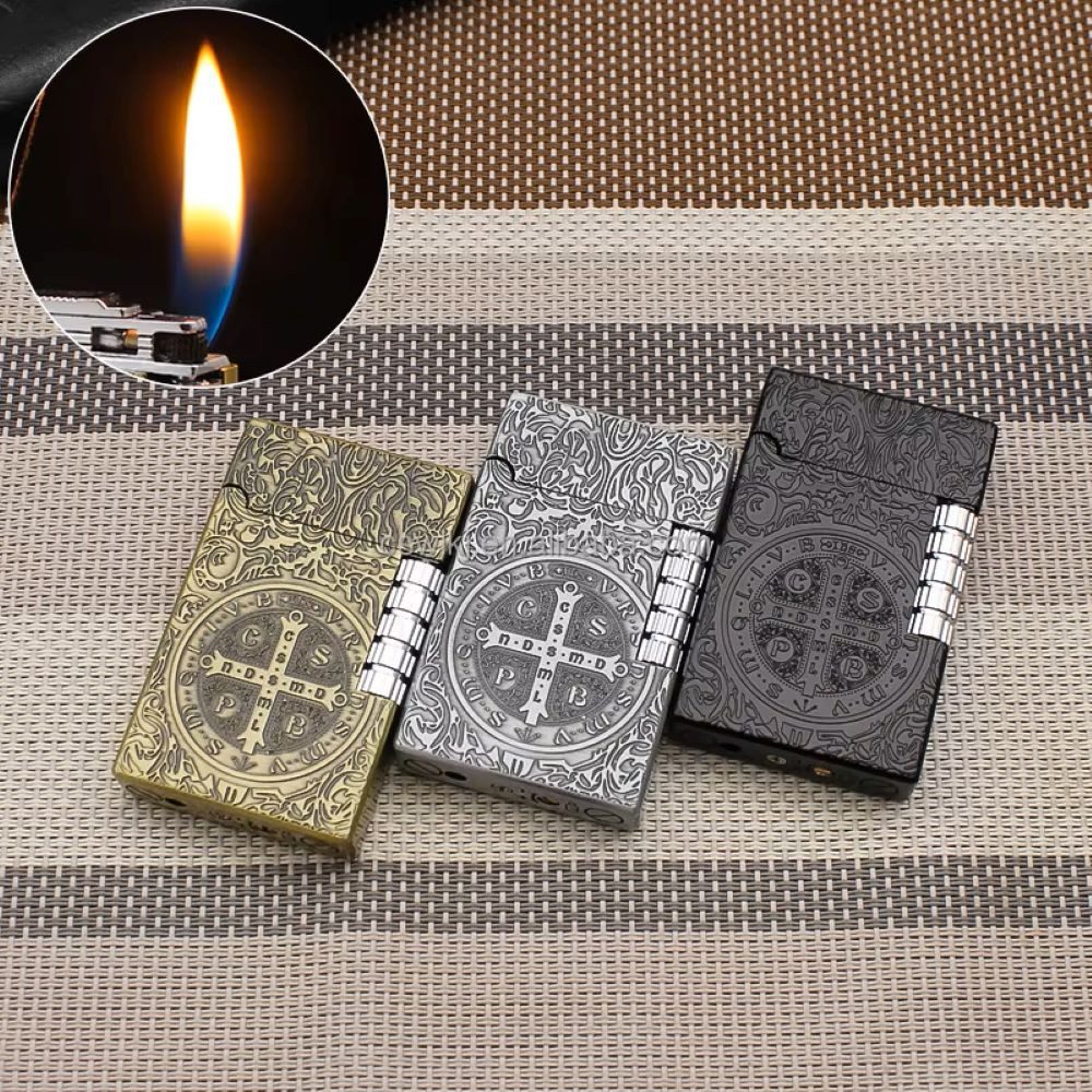 Tidy Feuerzeug Feuerzeug Gasfeuerzeug gebräcktes Motiv Design inkl Geschenkschachtel, Gasfeuerzeug