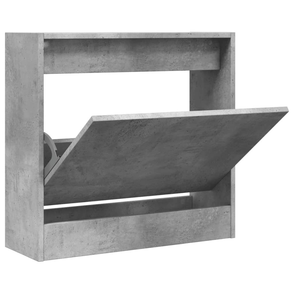 vidaXL Schuhschrank 60 x 21 x 57 cm Schuhschrank Betongrau 60x21x57 cm Spanplatte