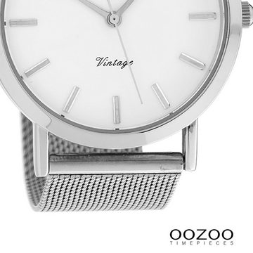 OOZOO Quarzuhr Oozoo Damen Armbanduhr Timepieces Analog, (Analoguhr), Damenuhr rund, groß (ca. 45mm) Metallarmband, Fashion-Style