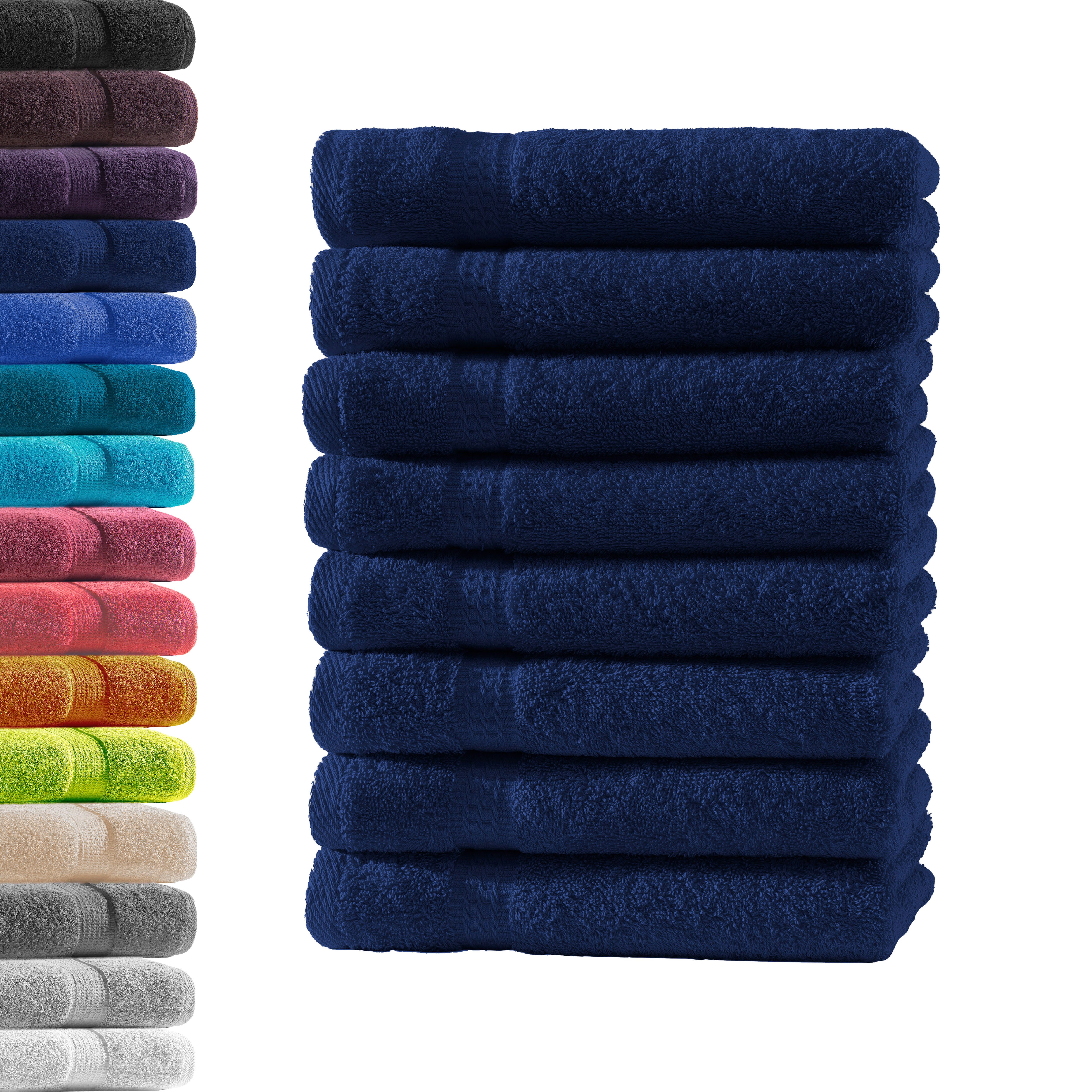 Hometex Premium Textiles Handtuch in Premium Qualität 500 g/m², Feinster Frottier-Stoff 100% Baumwolle, 8x Gästetuch, weich, saugfähig, extra schwer & flauschig