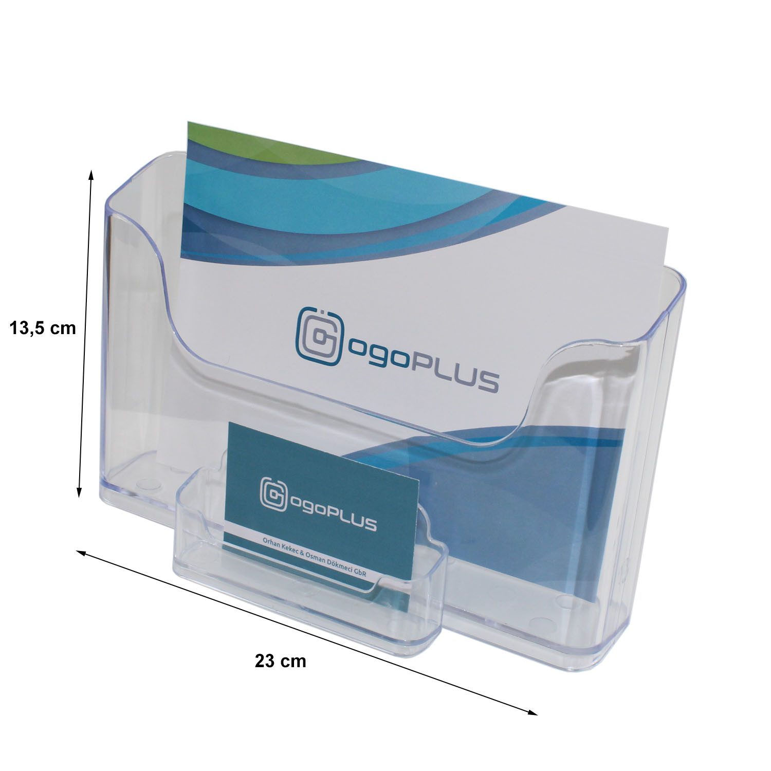 ogoPLUS Zeitungsständer DIN A5 Querformat Prospekthalter Hochformat mit Vis günstig online kaufen