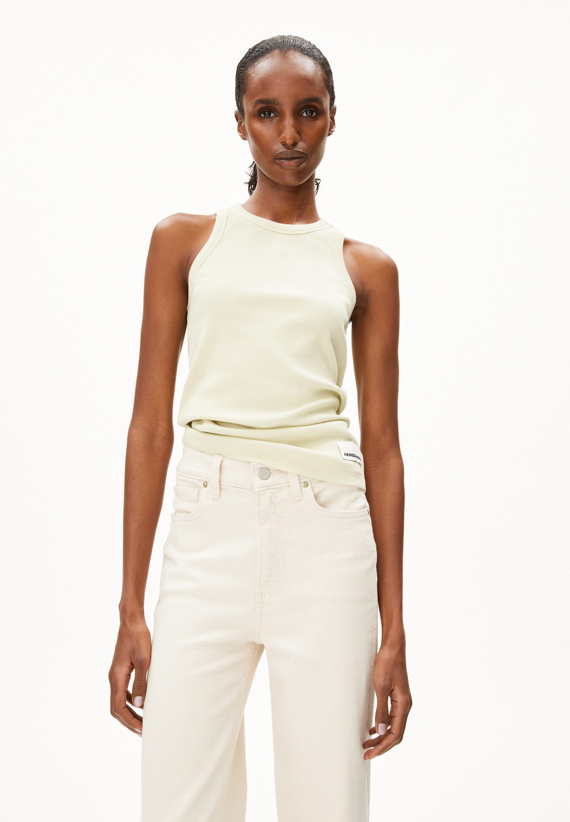 Armedangels Shirttop KANITAA Ripp-Top aus Bio-Baumwoll Mix Fitted (1-tlg., günstig online kaufen