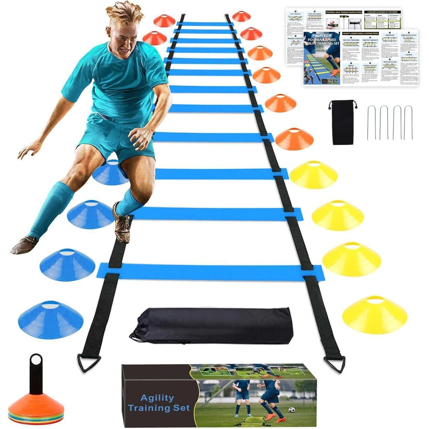 LuxusKollektion Koordinationsleiter Koordinationsleiter Kinder 6M 16 Hütchen Fußball blau