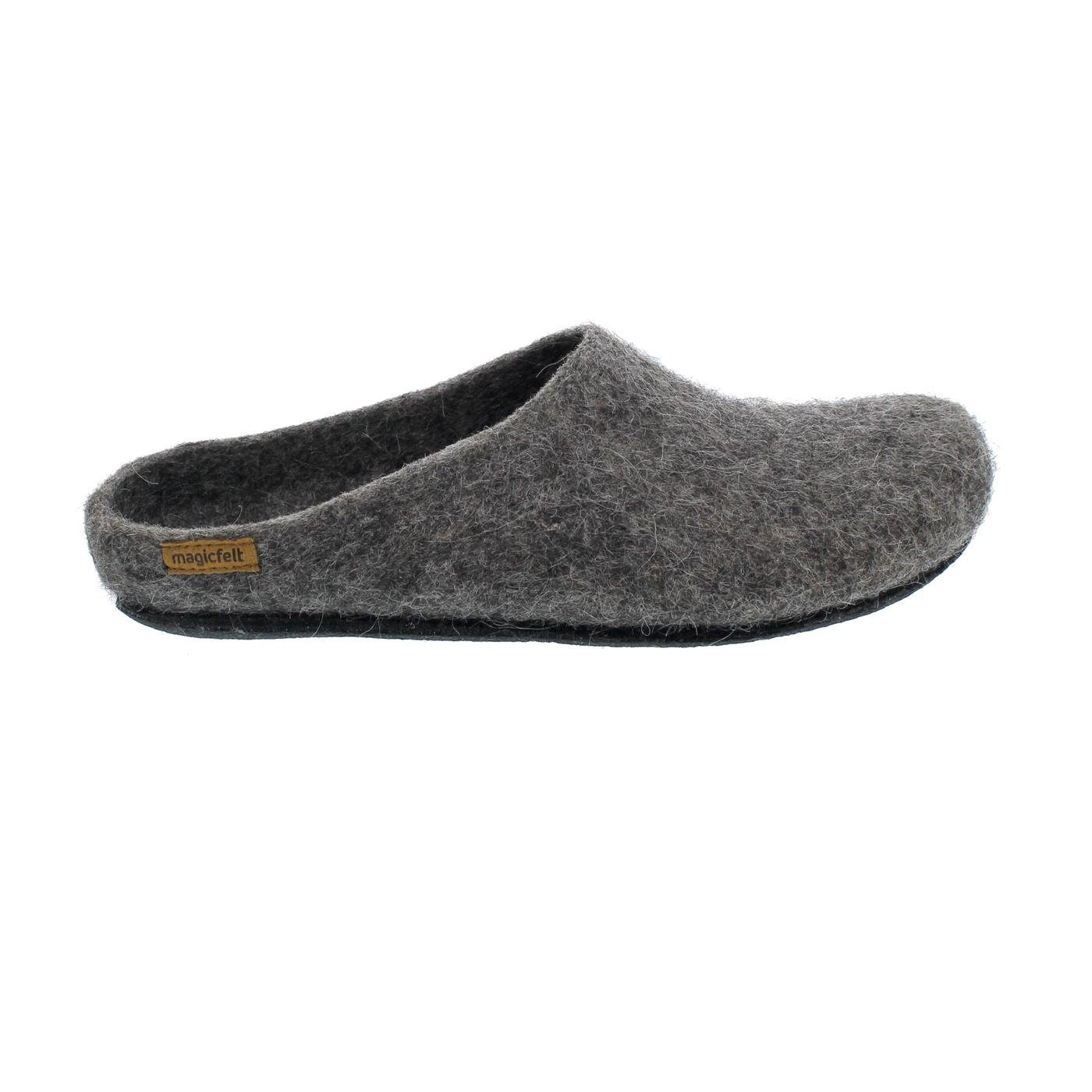 Magicfelt Magicfelt Wollfilz-Pantoffel, Graubraun, Filz vom Tiroler Steinschaf 1 Pantoffel