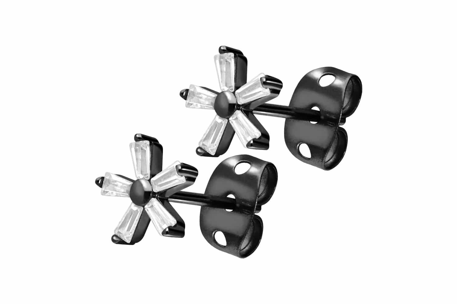 FILANGO Paar Ohrstecker Titan Ohrstecker KRISTALLBLUME günstig online kaufen