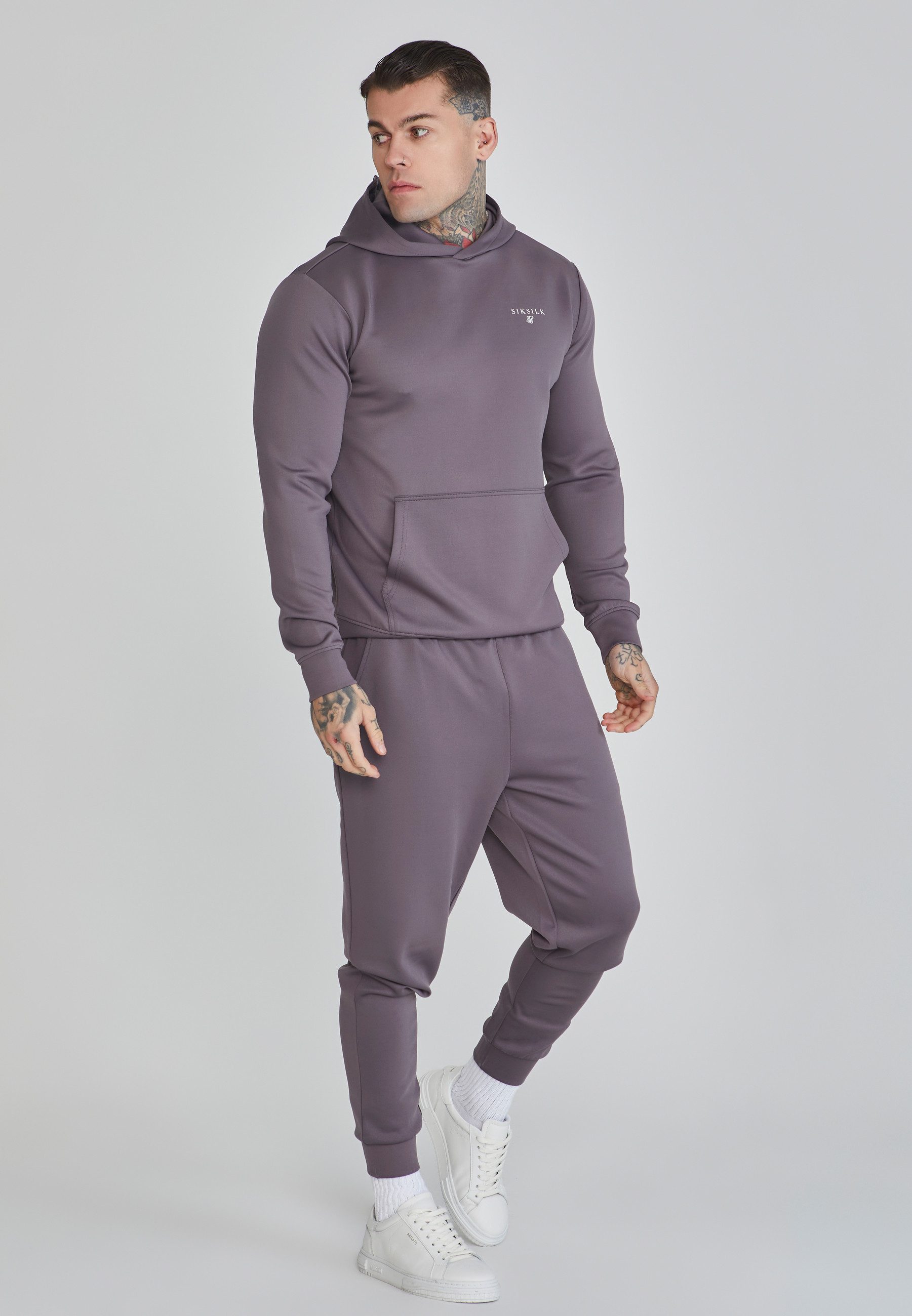 Siksilk Sweathose SikSilk Herren Graue Essentials Poly Trainingshose günstig online kaufen