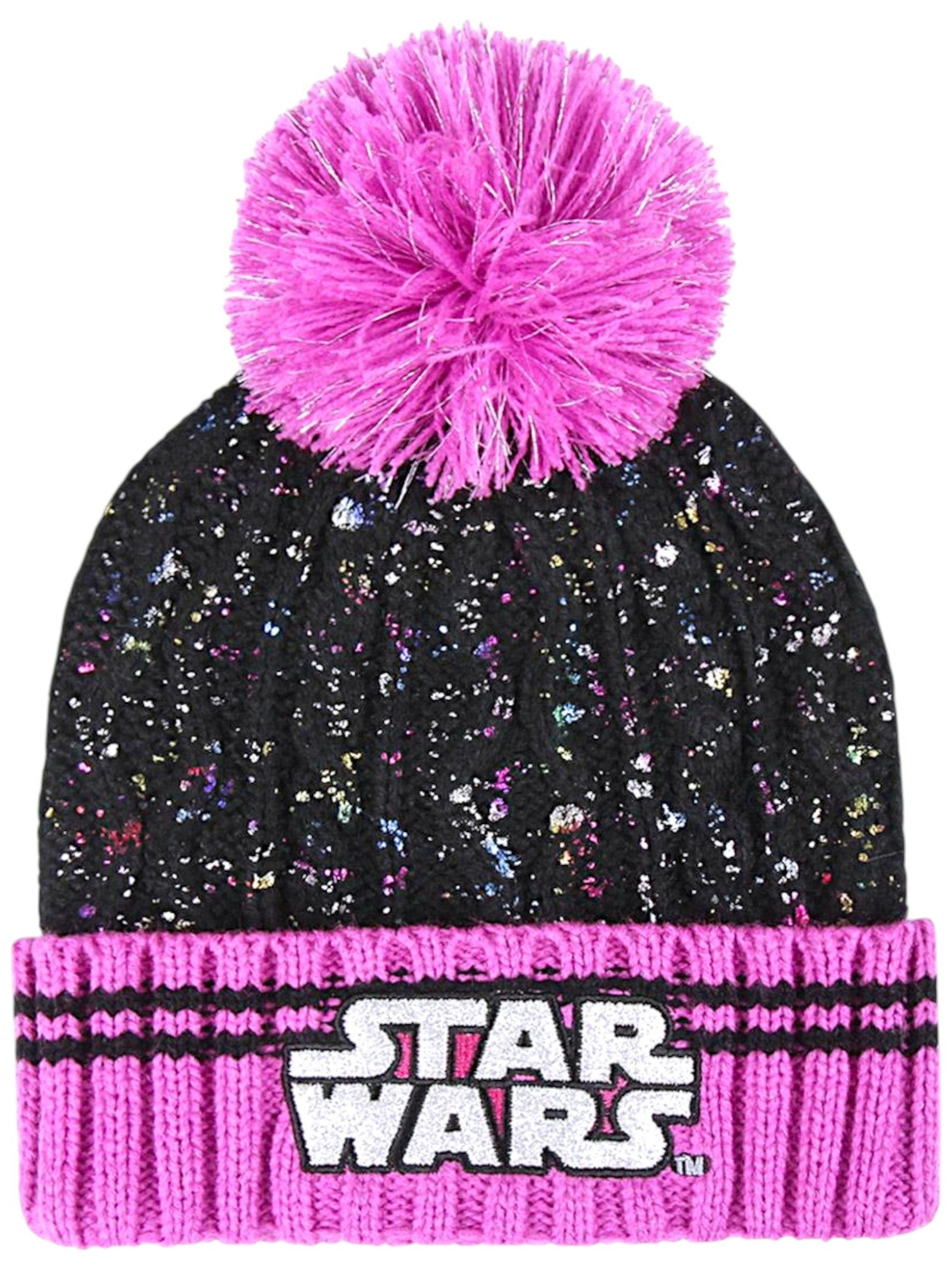 Cerdá Bommelmütze STAR Wars Strickmütze mit Glitzergarn & großem Bommel