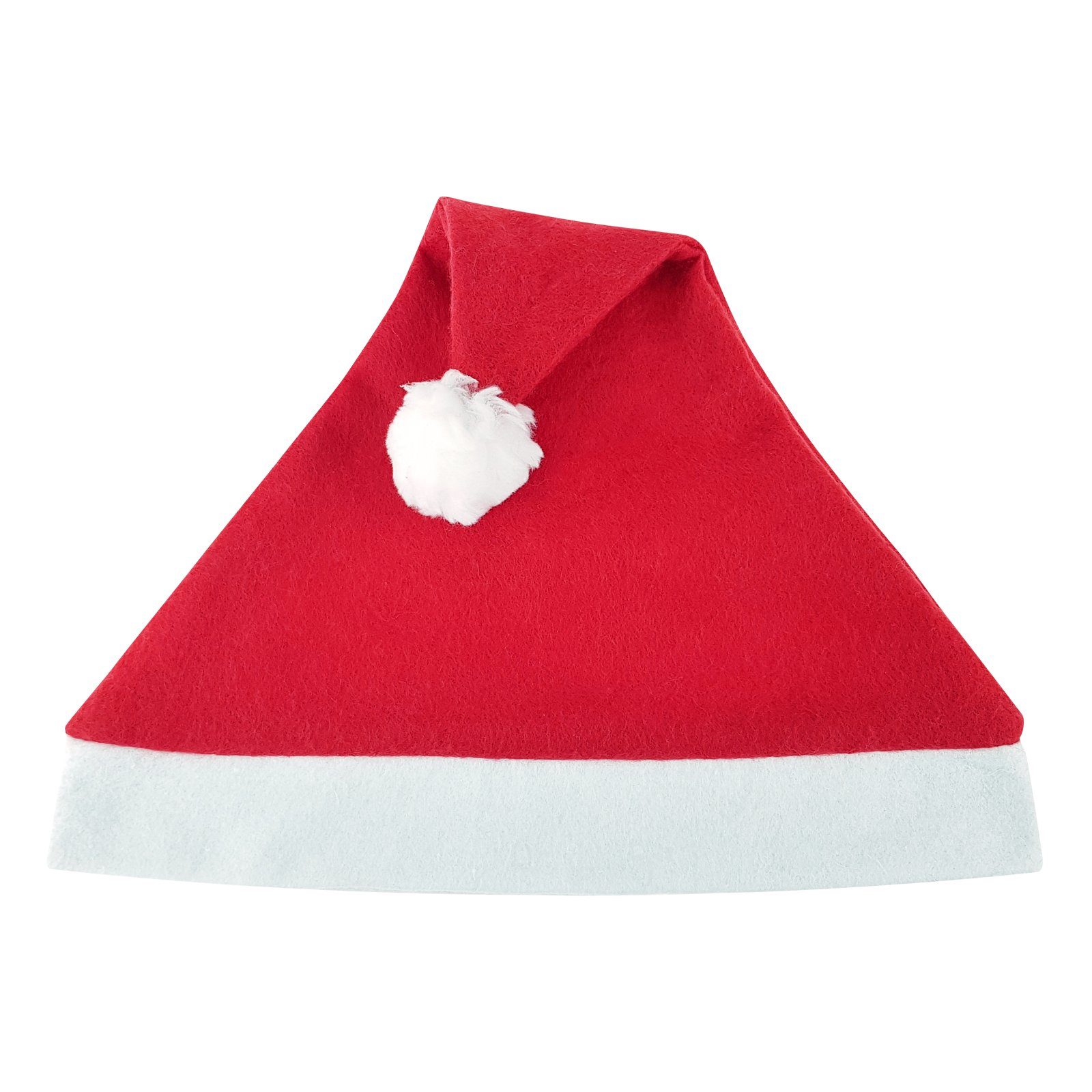 Wellgro Bommelmütze 48 Weihnachtsmützen mit Bommel - 30 x 30 cm (BxH), Einheitsgröße