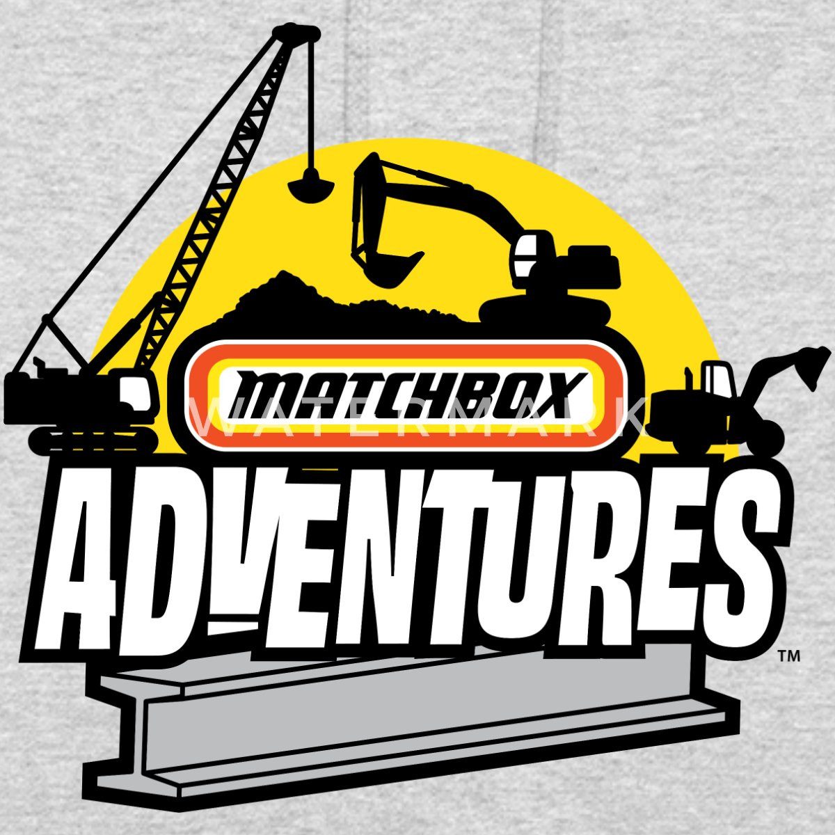 Spreadshirt Hoodie Matchbox™ Adventures Design Mit Kran Und Bagger Unisex Hoodie (1-tlg)