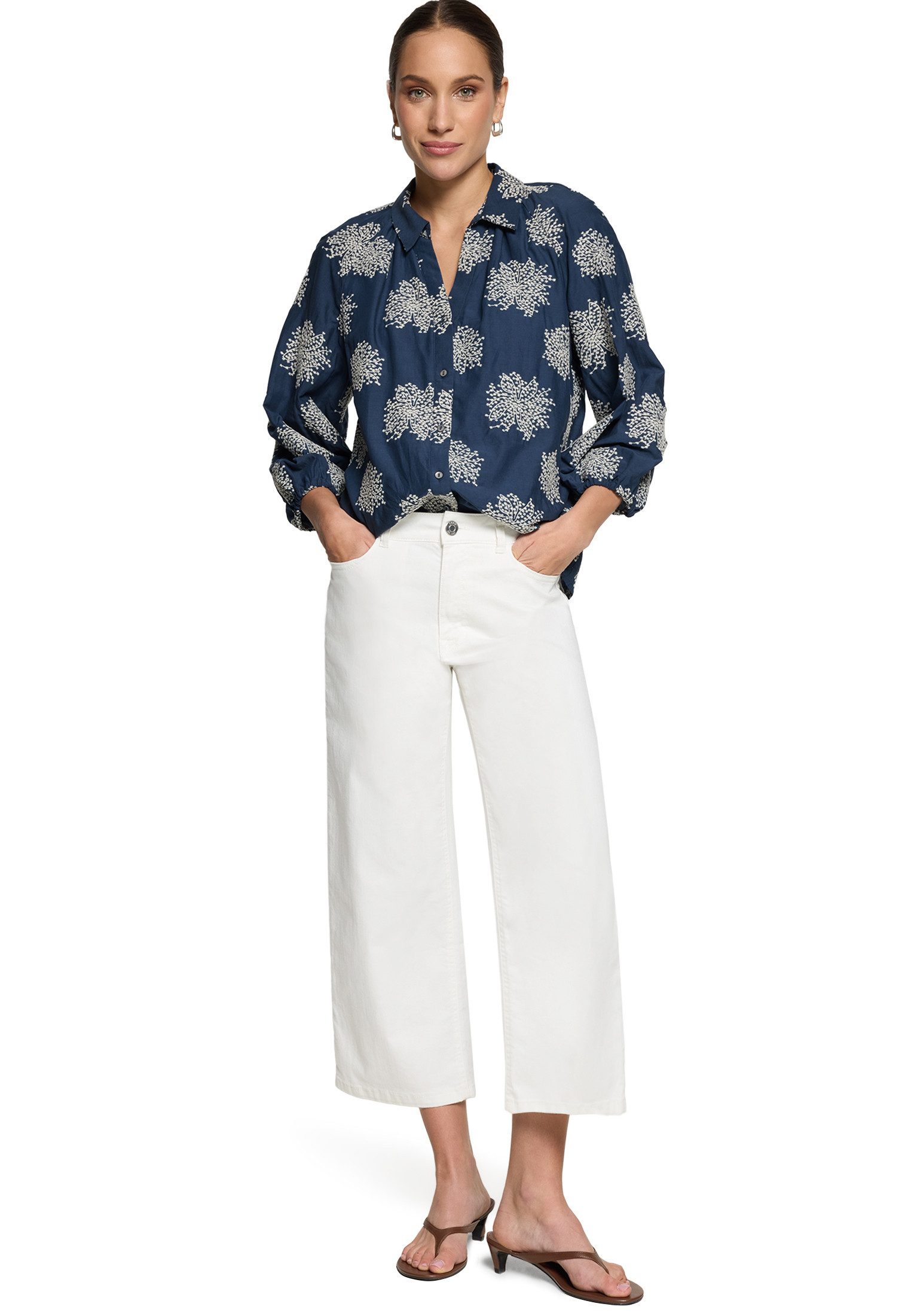 Zero Slim-fit-Jeans Damen mit weitem Bein.