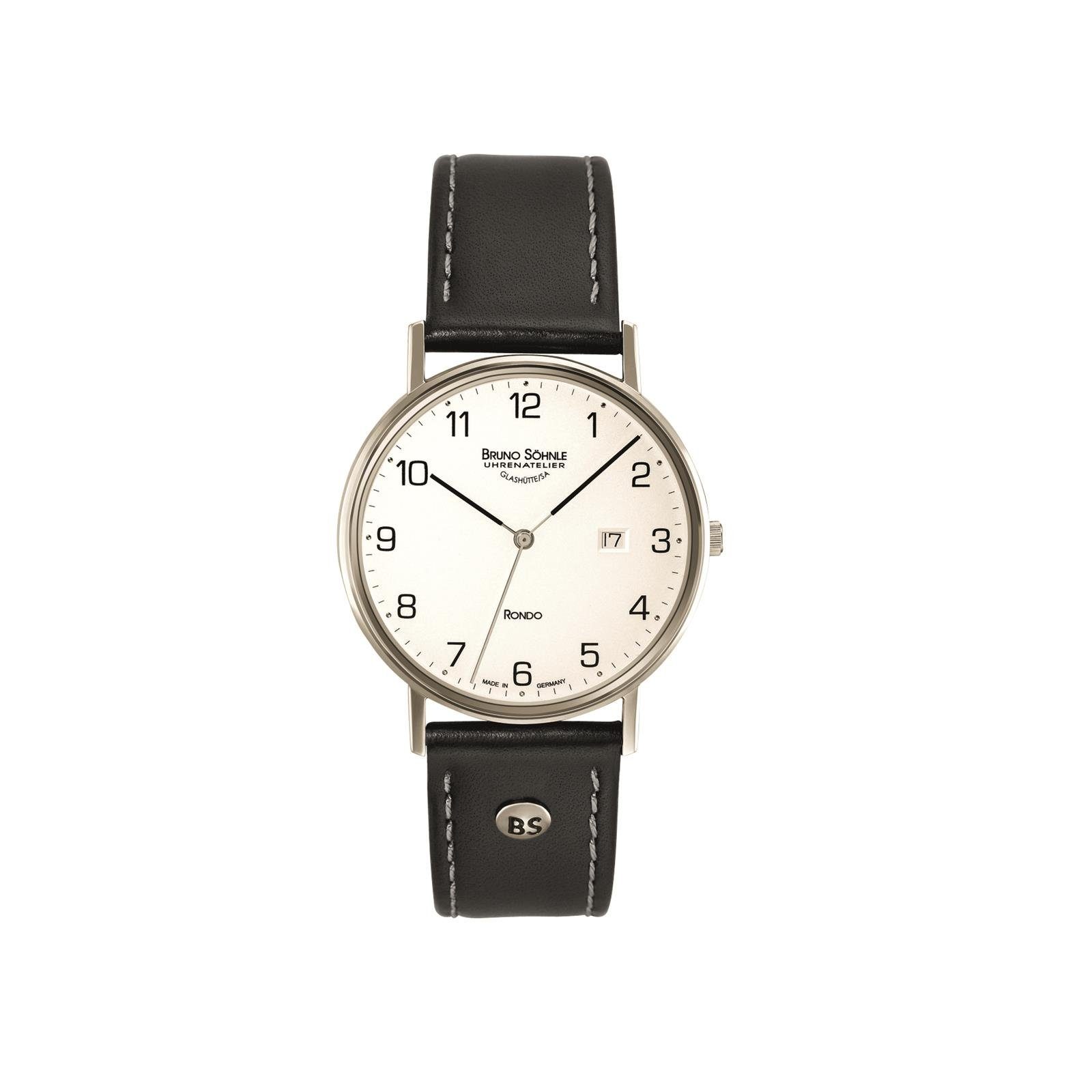 BRUNO SÖHNLE Quarzuhr Bruno Söhnle Glashütte, Herrenarmbanduhr Rondo 17-13105-221 295, (1-tlg)