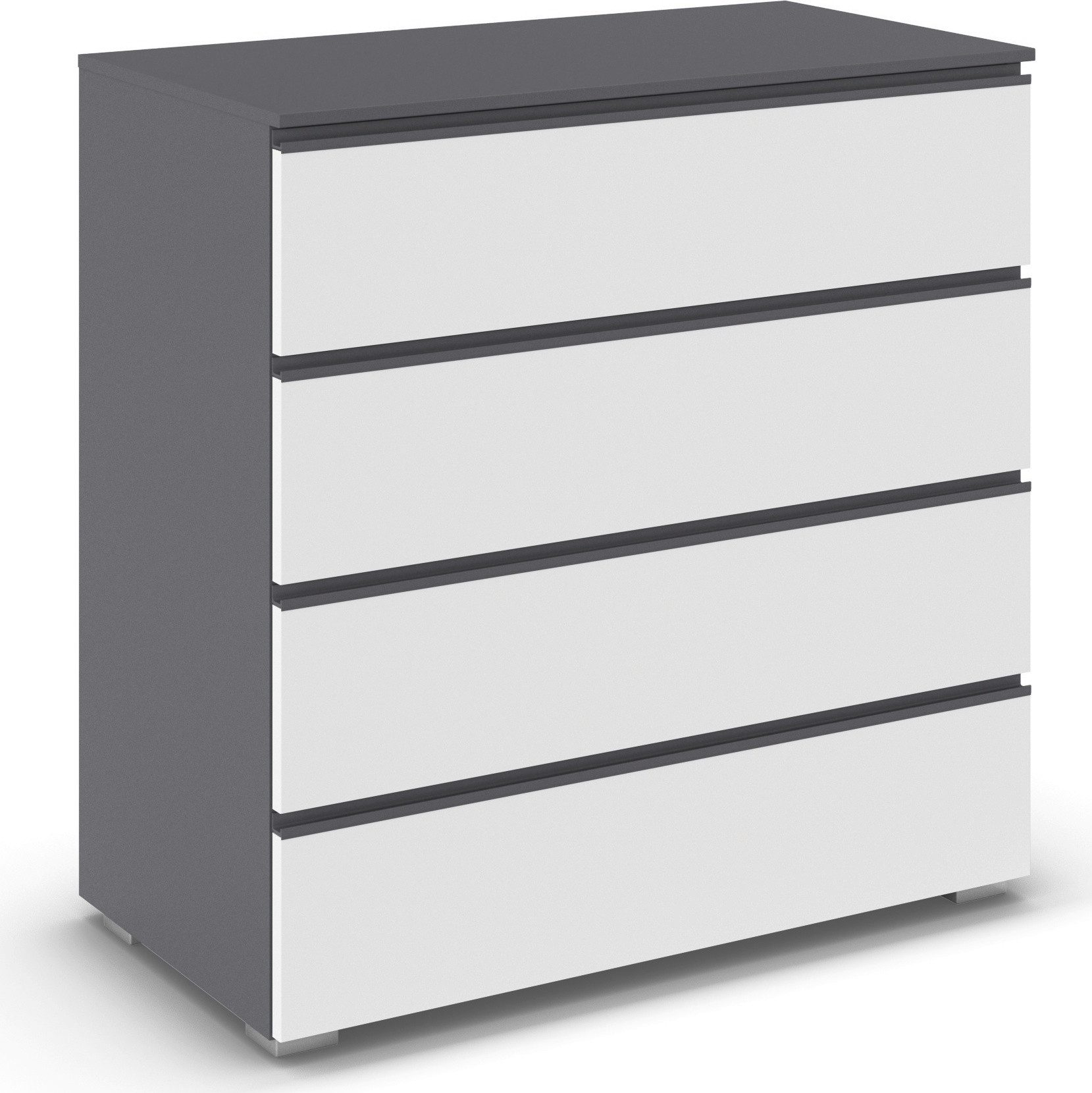 rauch Schubkastenkommode Sideboard Kommode Schubladenkommode Wäscheschrank MAINZ (Breite 80 cm), vier praktische und geräumige Schubladen MADE IN GERMANY