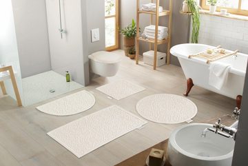 Badematte Garden Pastels Guido Maria Kretschmer Home&Living, Höhe 3 mm, rutschhemmend beschichtet, fußbodenheizungsgeeignet, schnell trocknend, strapazierfähig, Baumwolle, 2-tlg. Stand-WC Set, Badteppich, Hoch-Tief-Effekte, auch als 2 tlg. Set erhältlich