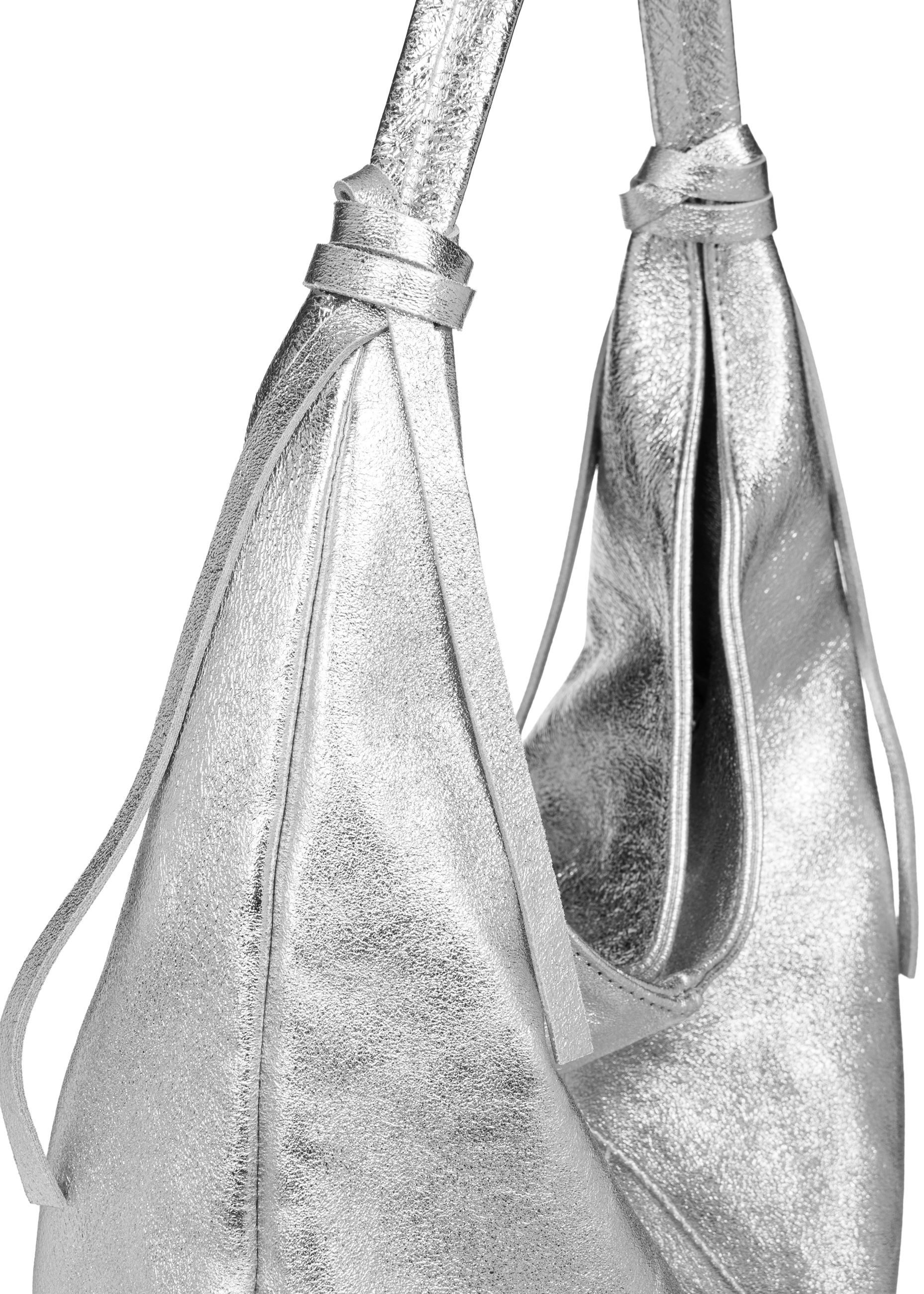 Caspar Schultertasche Lässige Leder Shopper große Damen Tasche - PREMIUM LINE- Modell No.817, leicht, elegant & unempfindlich - 100% Echtleder - Handmade in Ita – Bild 5 von 5