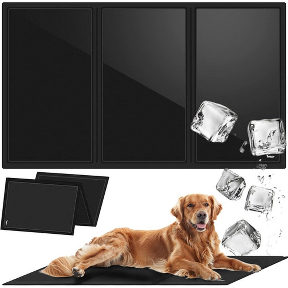 Purlov Hundematte Kühlmatte XXL Hundebett, Polyester, kleinen, mittleren und großen Hunden viel Platz zum Liegen