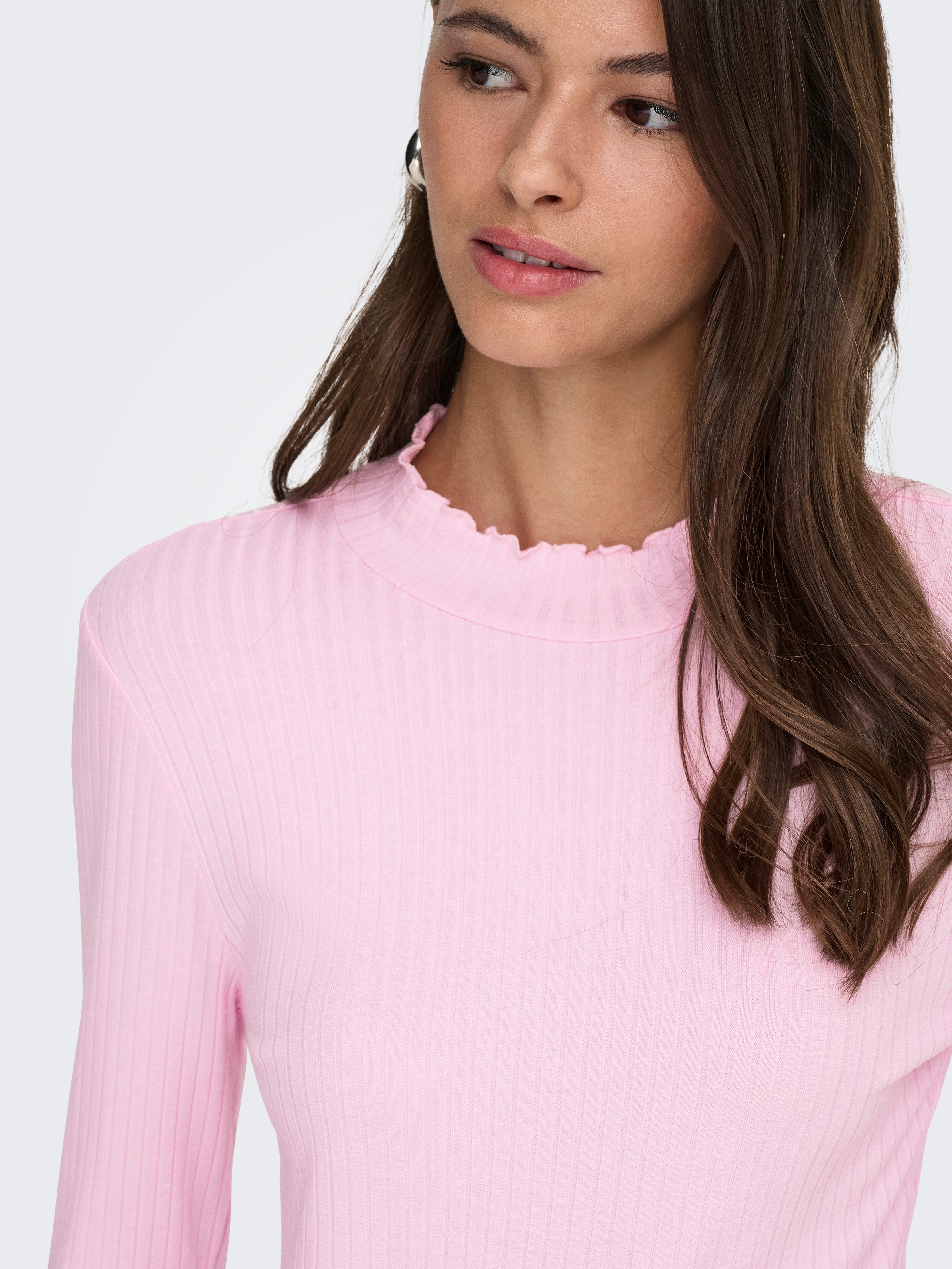 JDY Langarmbluse JDYFRANSISKA L/S HIGHNECK TOP JRS NOOS Viskosemischung, slim fit