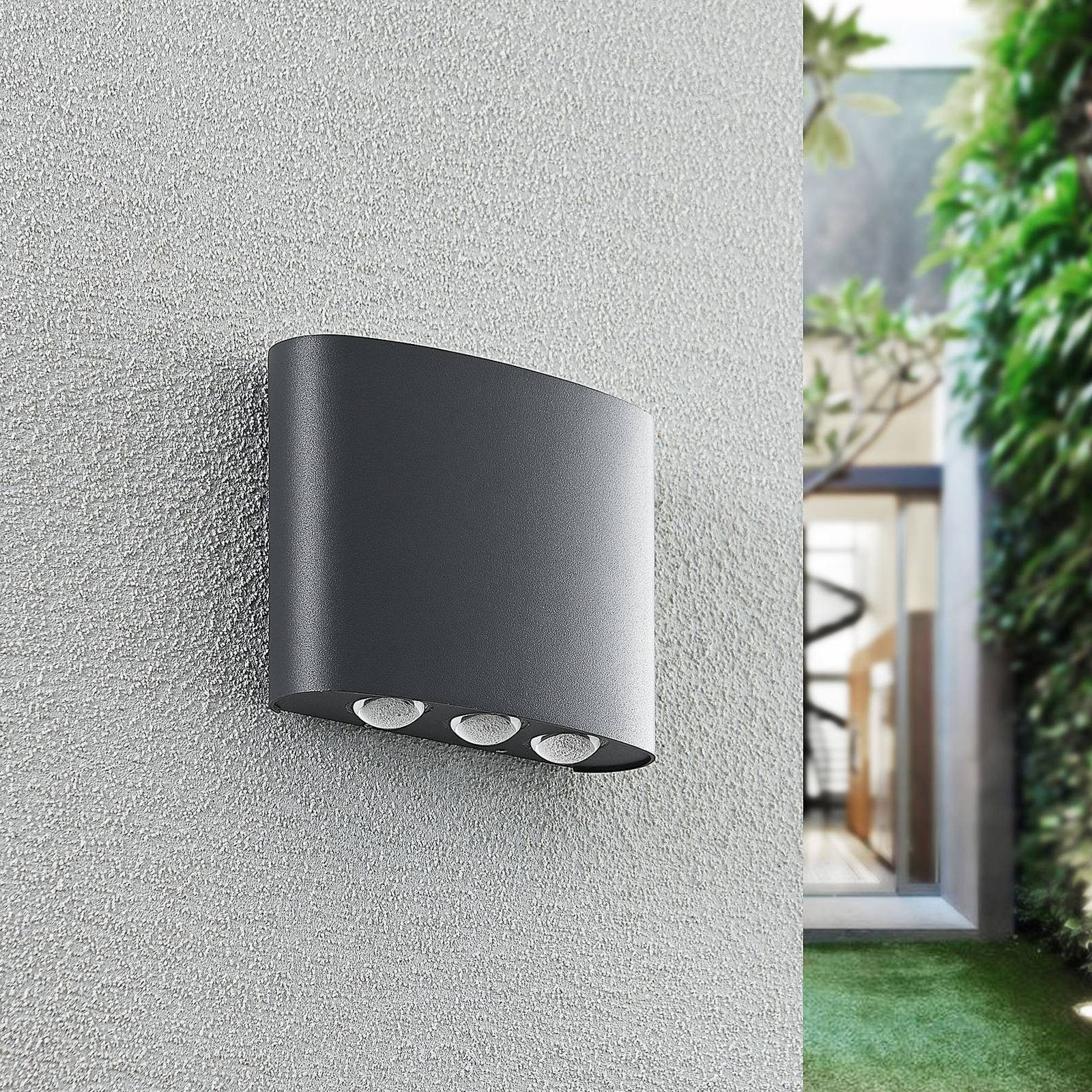 Lindby LED AußenWandleuchte Gatlin, LEDLampen, warmweiß, Modern