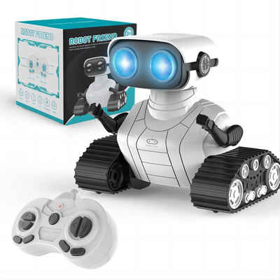 DTC GmbH Rc робот Wiederaufladbares Ferngesteuertes Roboter Spielzeug (für ab 3 4 5 6 7 8 Jahre Jungen und Mädchen Geschenk), mit LED-Augen Musik und Interessanten Geräuschen