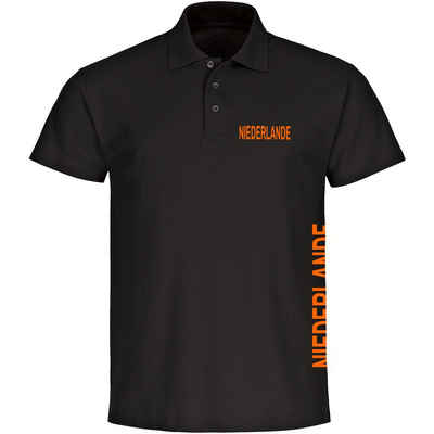 multifanshop Poloshirt Niederlande - Brust & Seite - Polo