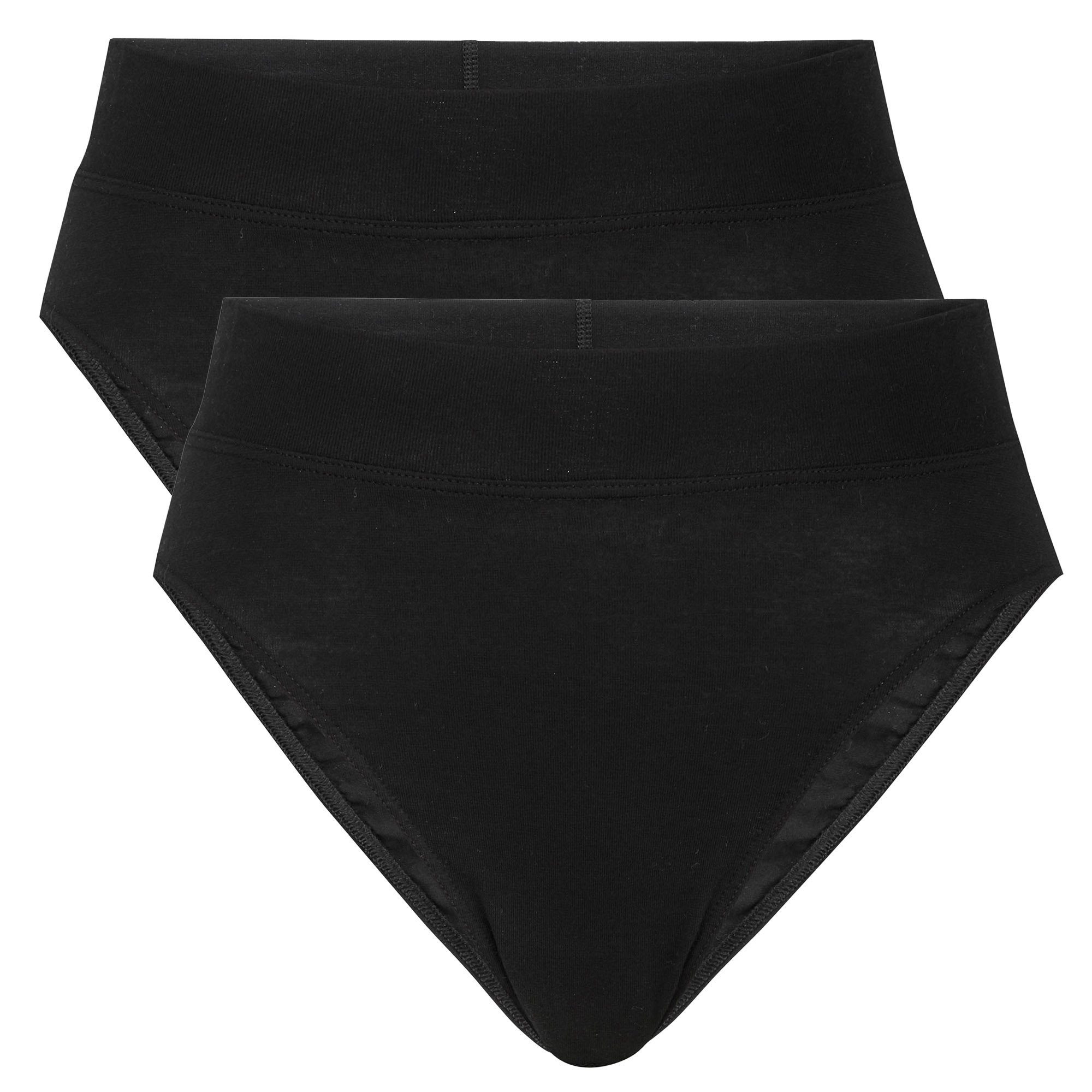 Slip Damen Slip 2er Pack Baumwolle Elastic High Waist