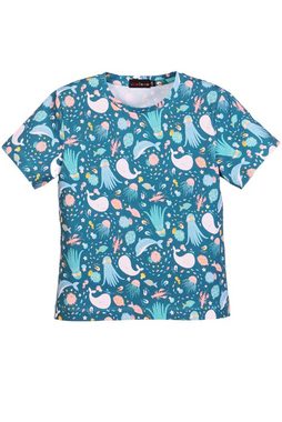 coolismo T-Shirt Print-Shirt für Mädchen "Kleine Meereswelt" Alloverprint, Baumwolle, europäische Produktion