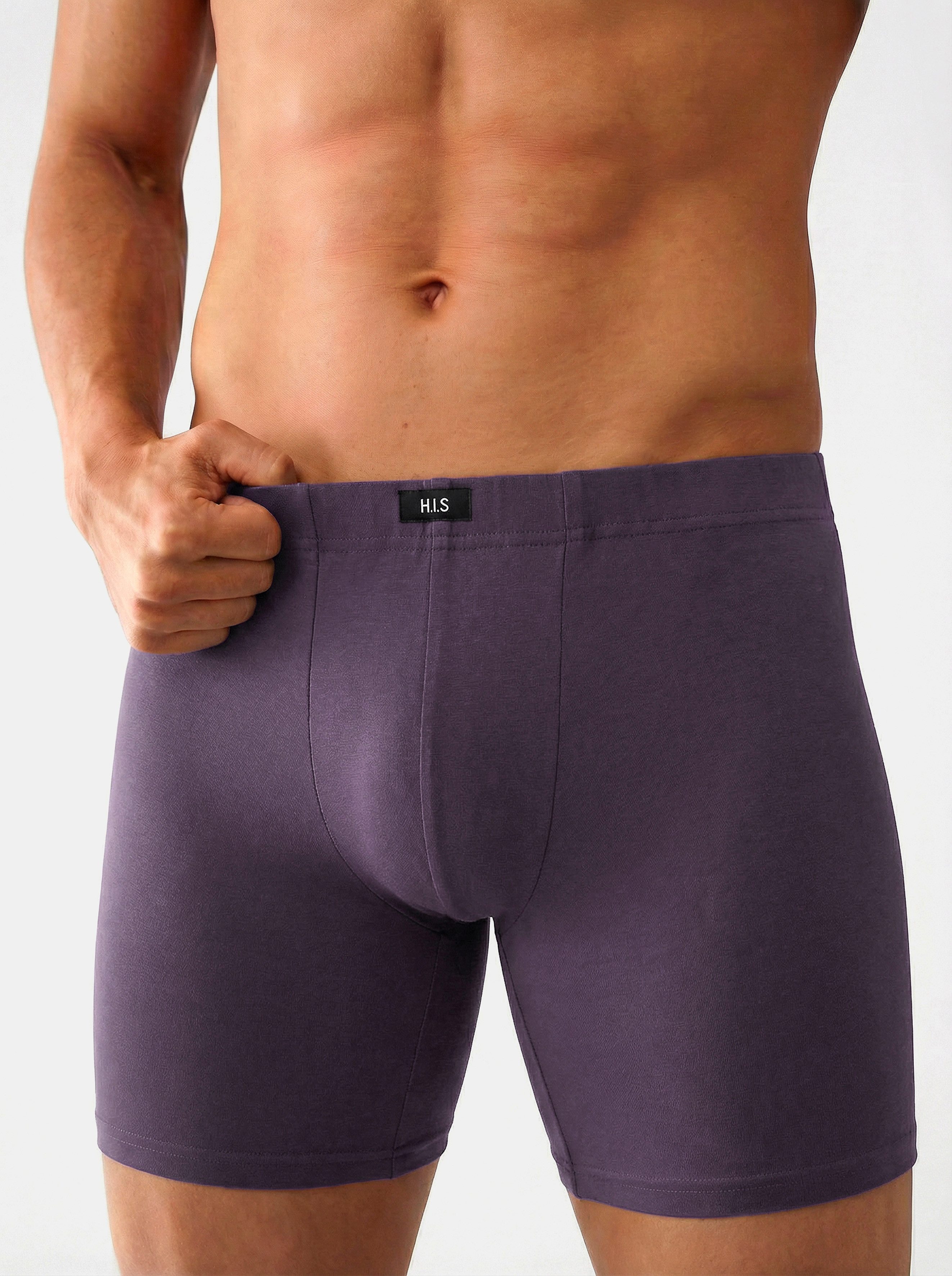 H.I.S Langer Boxer (Packung, 5-St) Boxershorts für Herren, mit Logo am Bund günstig online kaufen