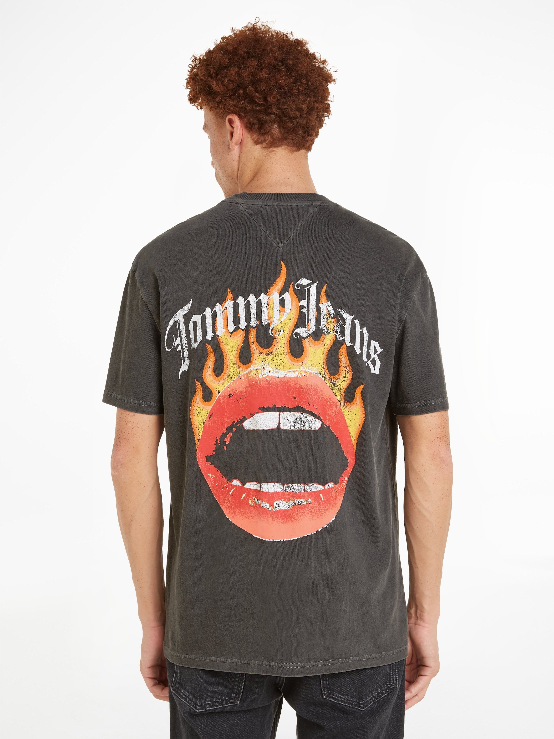 VINTAGE REG T-Shirt TJM LIPS TEE Tommy Jeans FIRE Rundhalsausschnitt mit