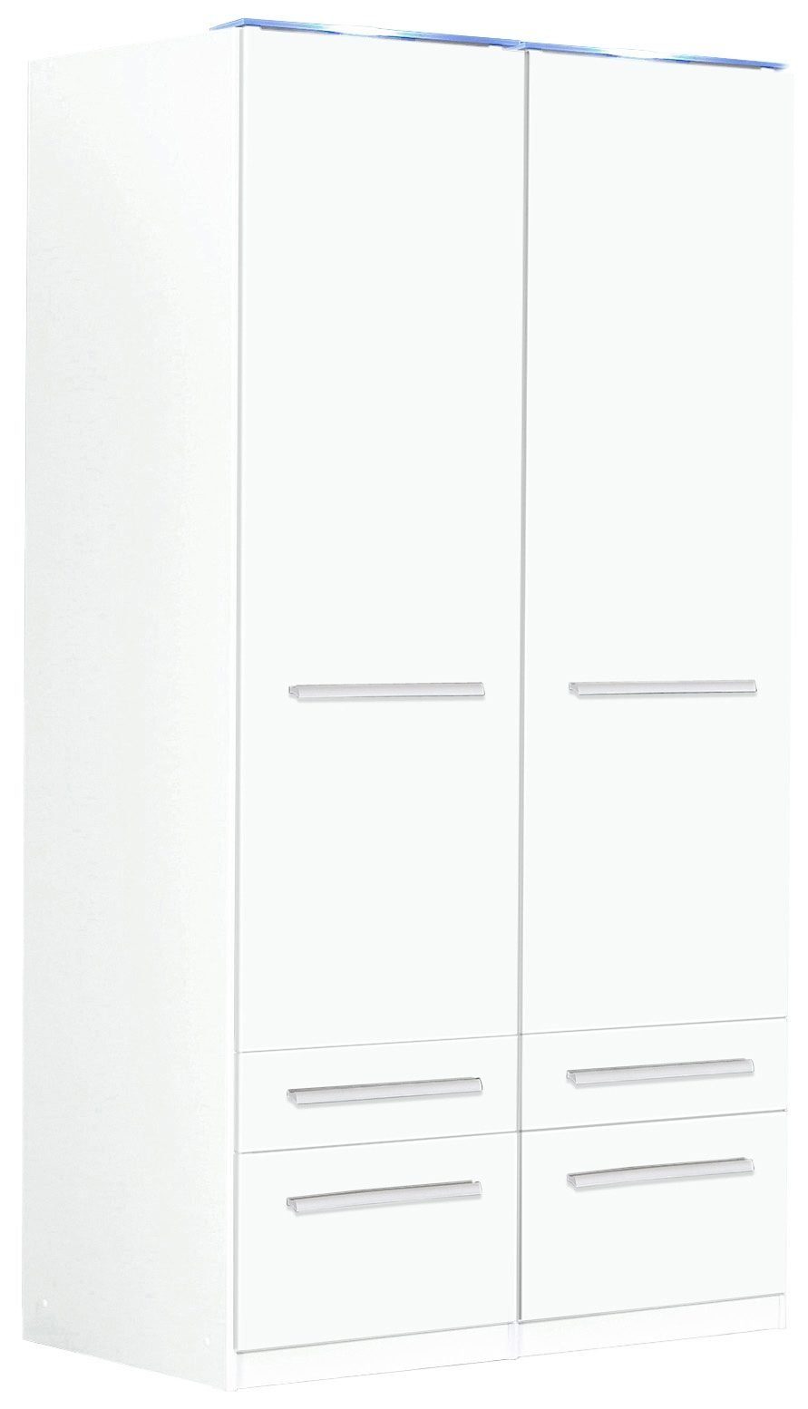 priess Kleiderschrank Schrank Garderobe Wäscheschrank Barcelona in 5 Breiten viel Stauraum, geräumige Schubkästen, mit Spiegel, MADE IN GERMANY – Bild 3 von 5