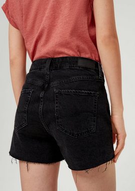QS Jeansshorts Jeans-Shorts Abby / Mid Rise / Straight Leg Destroyes, Label-Patch, Waschung