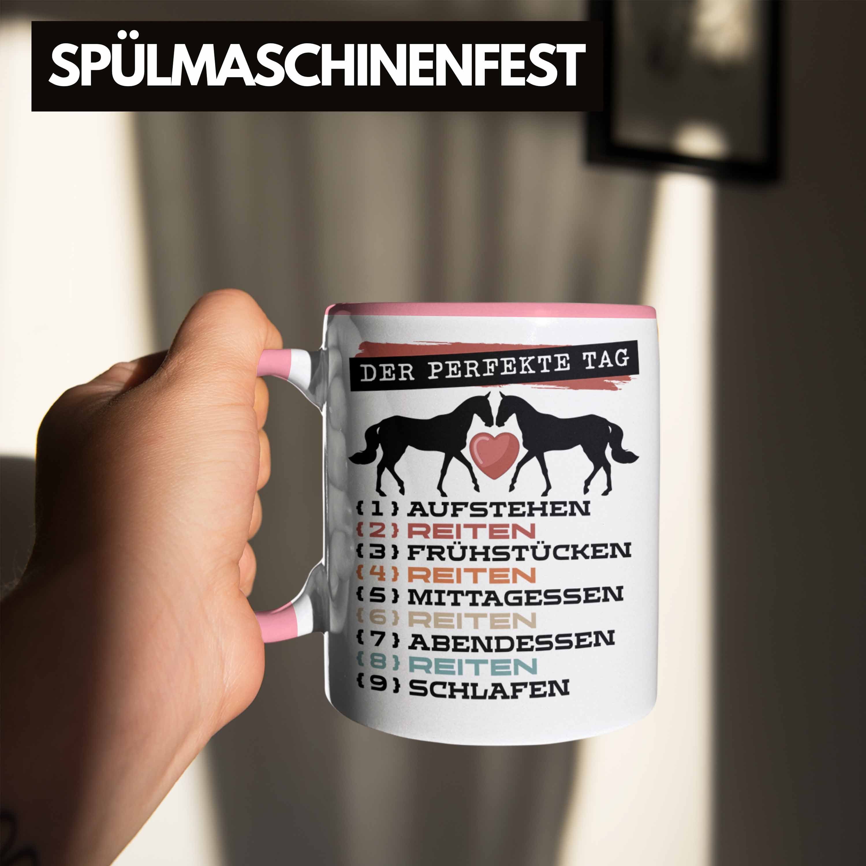 Trendation Tasse Trendation - Rosa Geschenk Perfekte Tag Gesc Tasse Becher Pferde Reiten Der