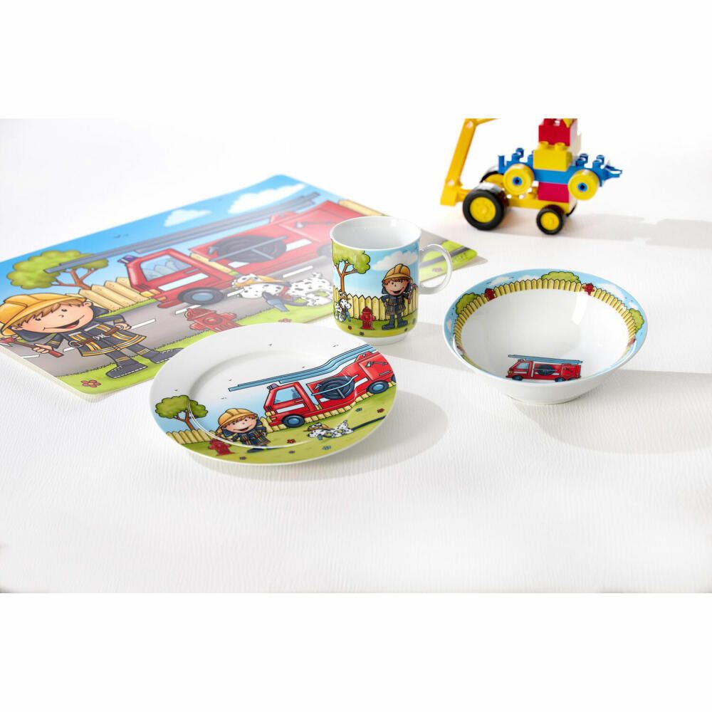 Ritzenhoff & Breker Kinderschale Feuerwehrmann Bernie Ø 16.5 cm, Porzellan