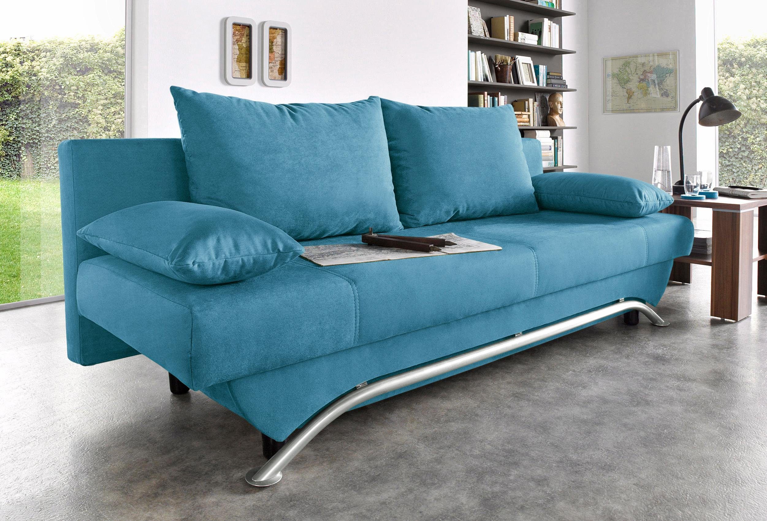 Jockenhöfer Gruppe Schlafsofa Nancy, B: 190 cm, Liegefl. 121x190 cm, mit Schlaffunktion & Bettkasten