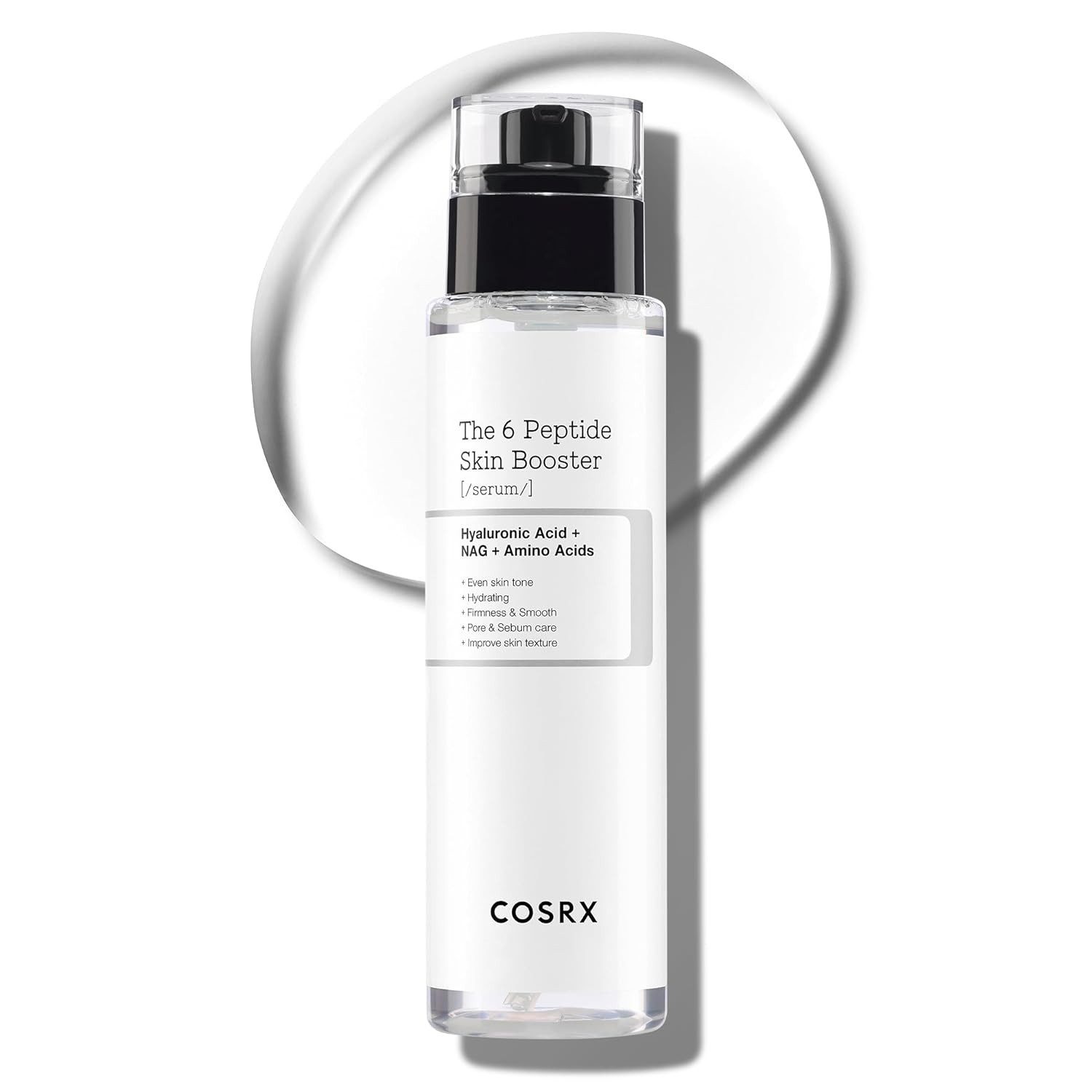 Cosrx Gesichtsserum The 6 Peptide Skin Booster Serum, 150 ml – Anti-Aging Gesichtsserum mit Niacinamid & Hyaluronsäure, Feuchtigkeitspflege für, alle Hauttypen, feine Linien glätten & Hautelastizität verbessern