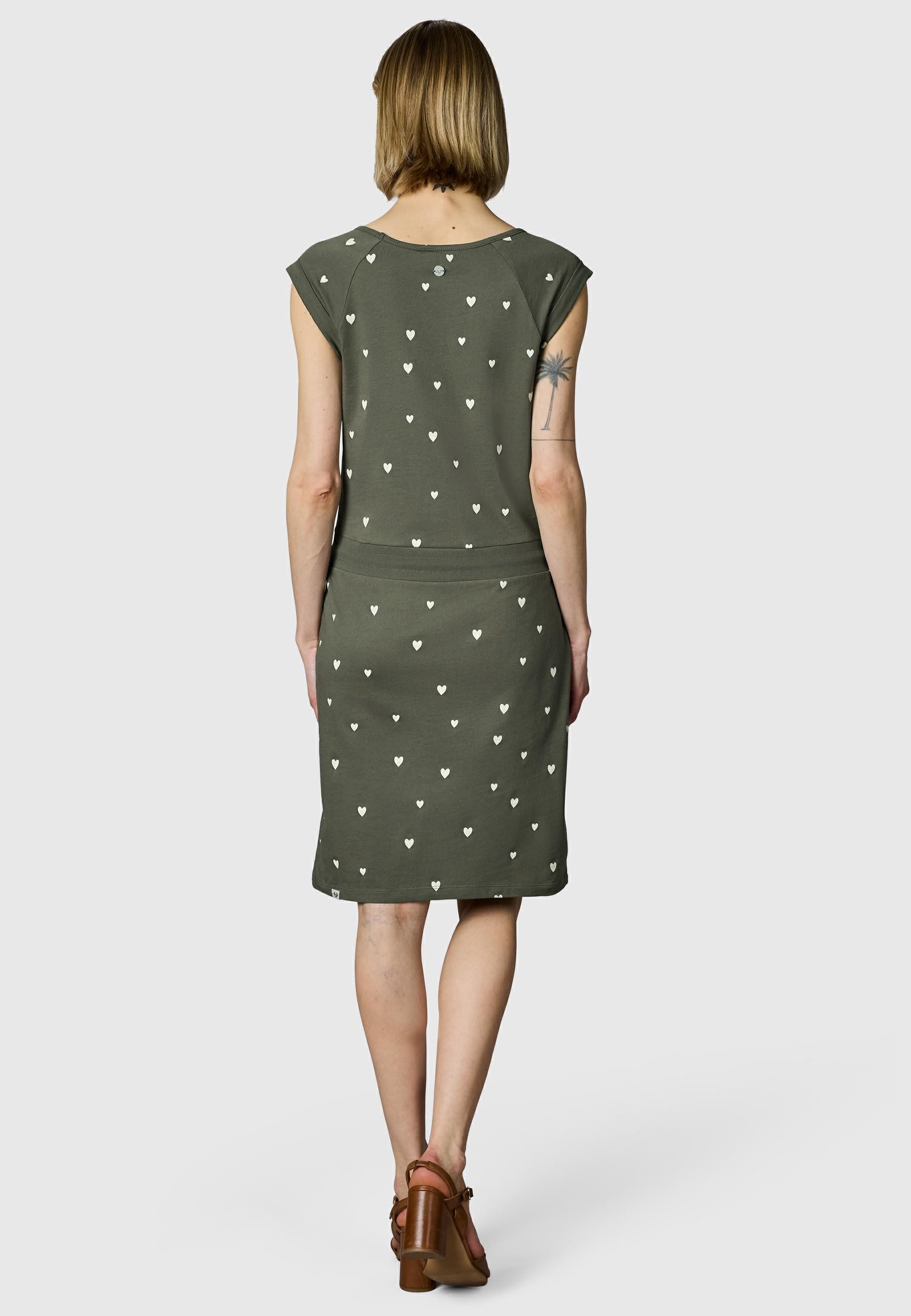 Ragwear Sommerkleid Penelope Hearts YOUMODO leichtes Baumwoll Kleid mit verspieltem Print