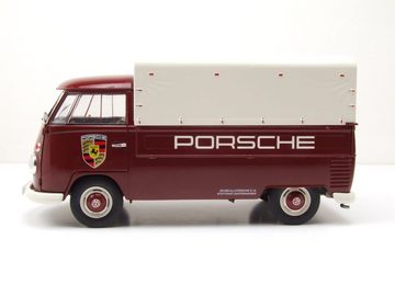 Solido Modellauto VW T1 Pritsche Plane Porsche Service 1950 rot Modellauto 1:18 Solido, Maßstab 1:18