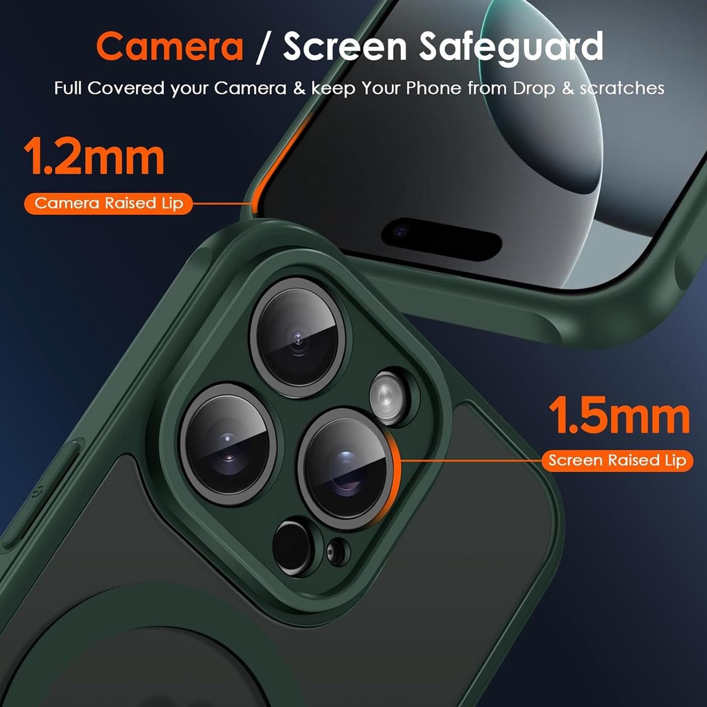CoolGadget Handyhülle für Apple iPhone 16 Pro 6,3 Zoll, Kamera Schutz Hülle Silikon Hard Case Schutzhülle für Magsafe Zubehör – Bild 2 von 5